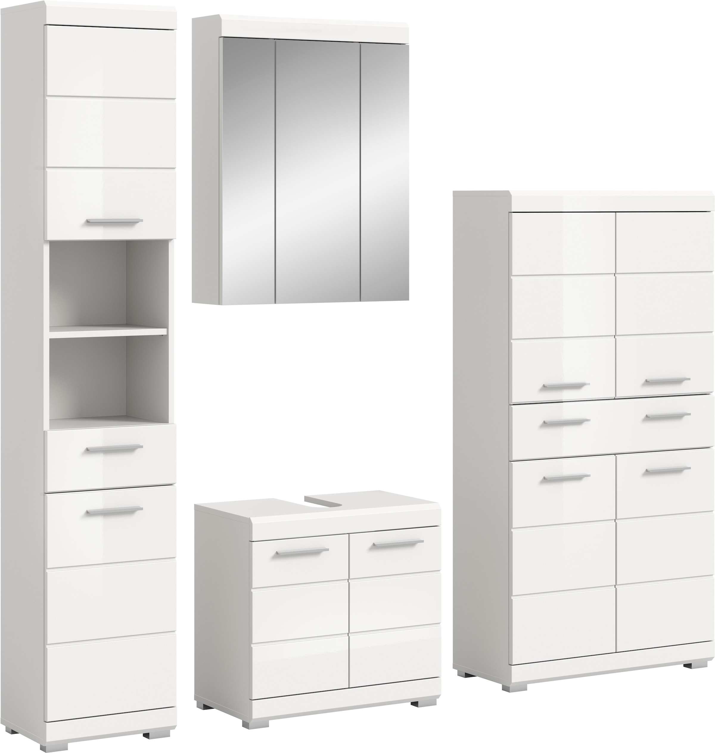 welltime Ensemble de meubles de salle de bain »SIENA, 4 teilig, bestehend aus:« Ensemble, BEST-SELLER !, 4 cuis tlg.