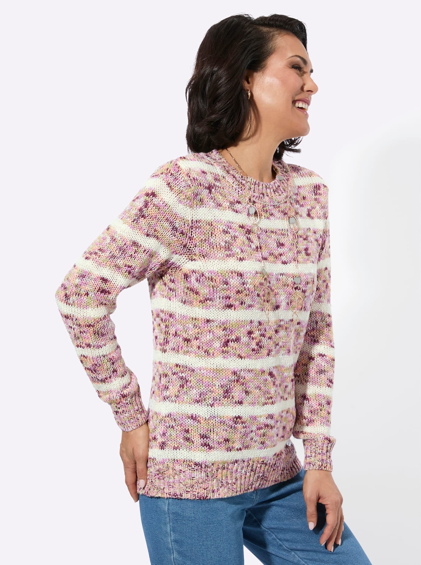 Casual Looks Pull à col rond »Rundhals-Pullover«