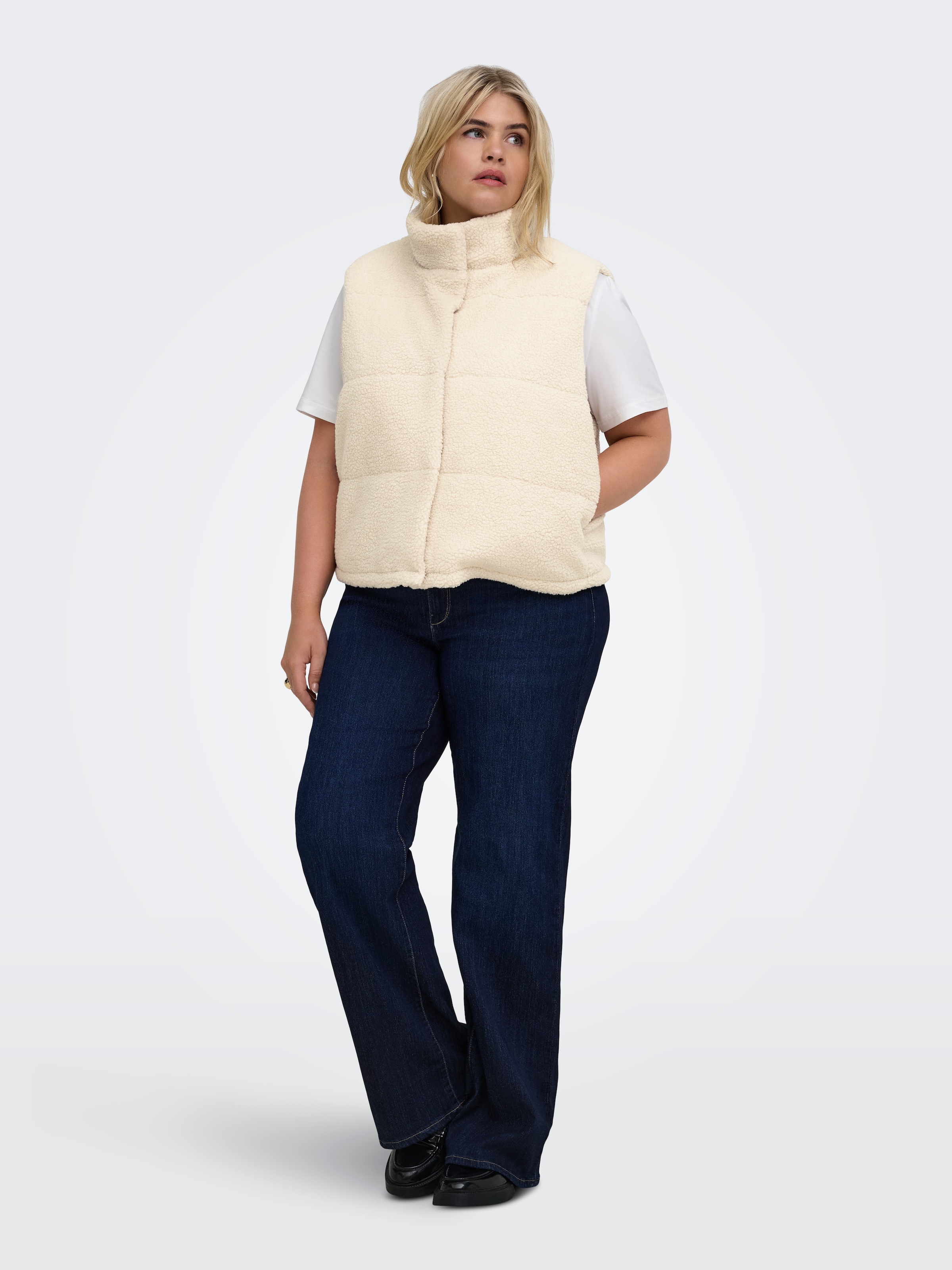 ONLY CARMAKOMA Plüschweste »CARSANDRA TEDDY WAISTCOAT OTW NOOS« Kunstfaser