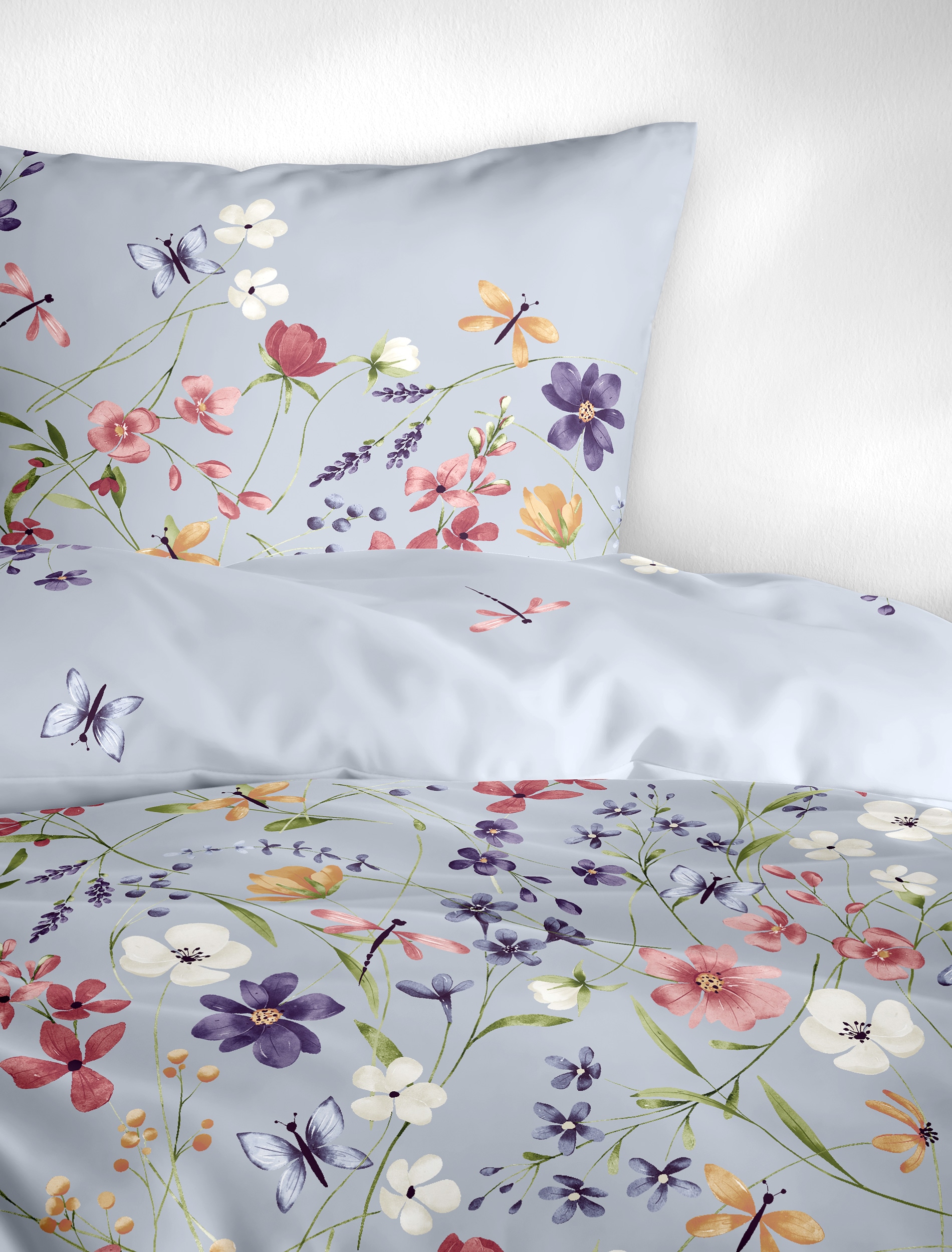 BIERBAUM Bettwäsche »Bettwäsche 4180« 2 Mako-Satin, 100  % Baumwolle, pflegeleicht, seidig glänzend