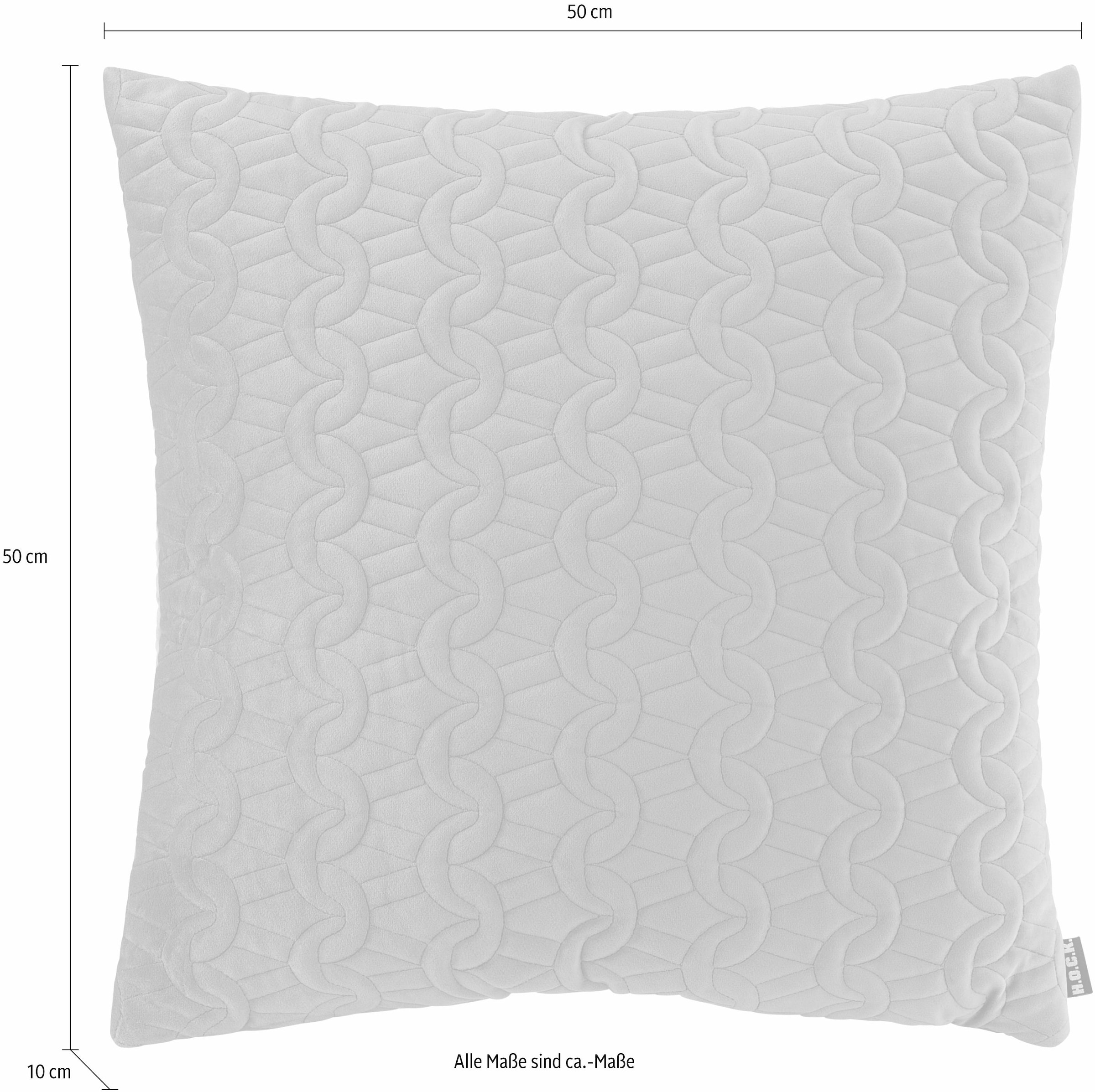 H.O.C.K. Coussin décoratif »Soft Nobile« mit gesteppten Mustern, Kissenhülle mit Füllung, 1 Stück