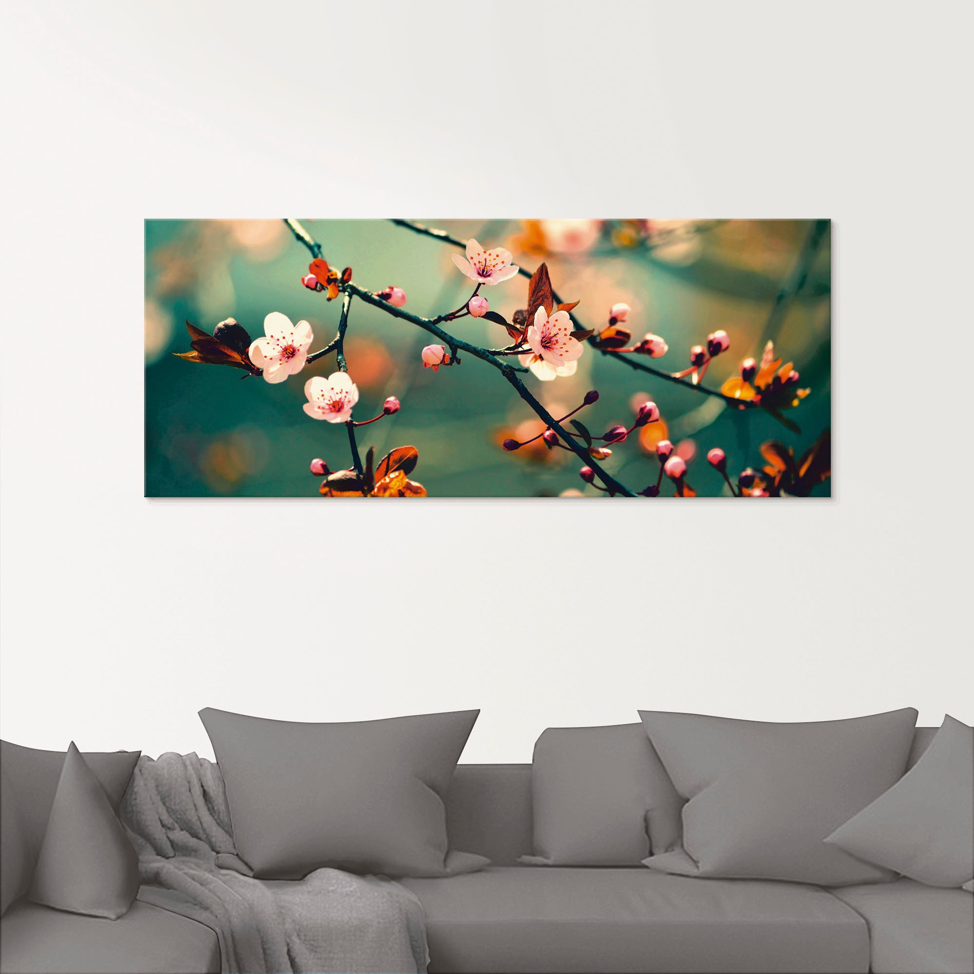 Artland Glasbild »Japanische Kirsch Sakura Blumen« 1 Stk. tlg. in verschiedenen Grössen