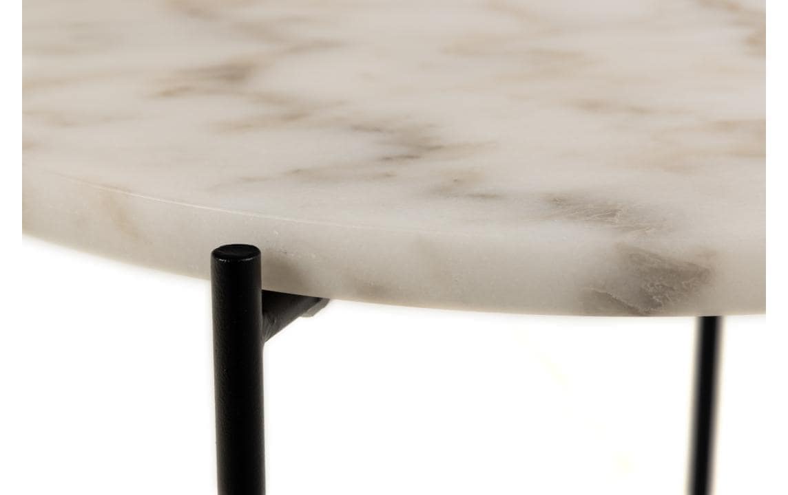 AC Design Beistelltisch »Avila« Ecktisch, rund, Tischplatte aus Marmorstein, T: 52 cm