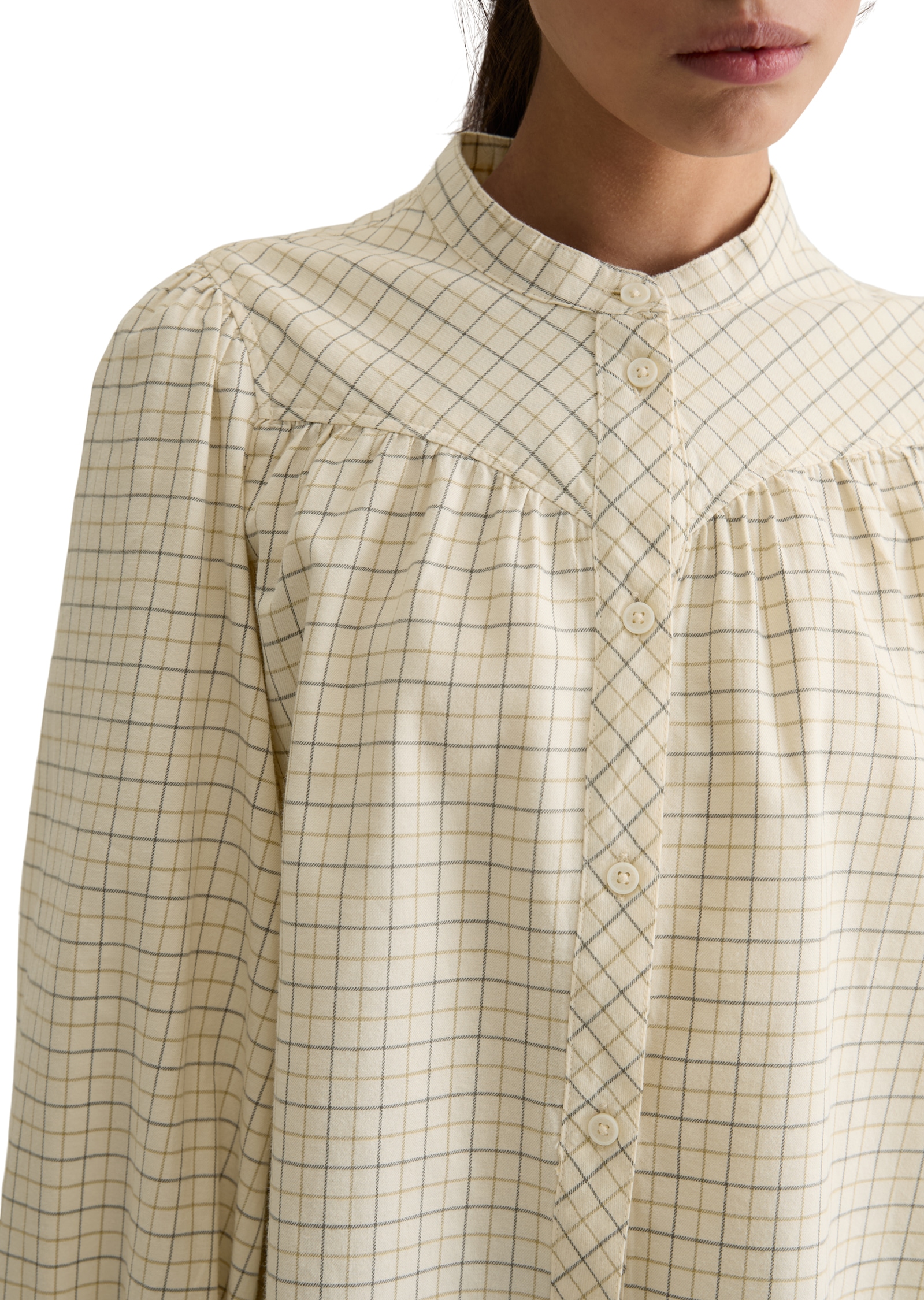 Marc O'Polo DENIM Blouse à manches longues A-Shape in softer Flanell-Qualität, kariert