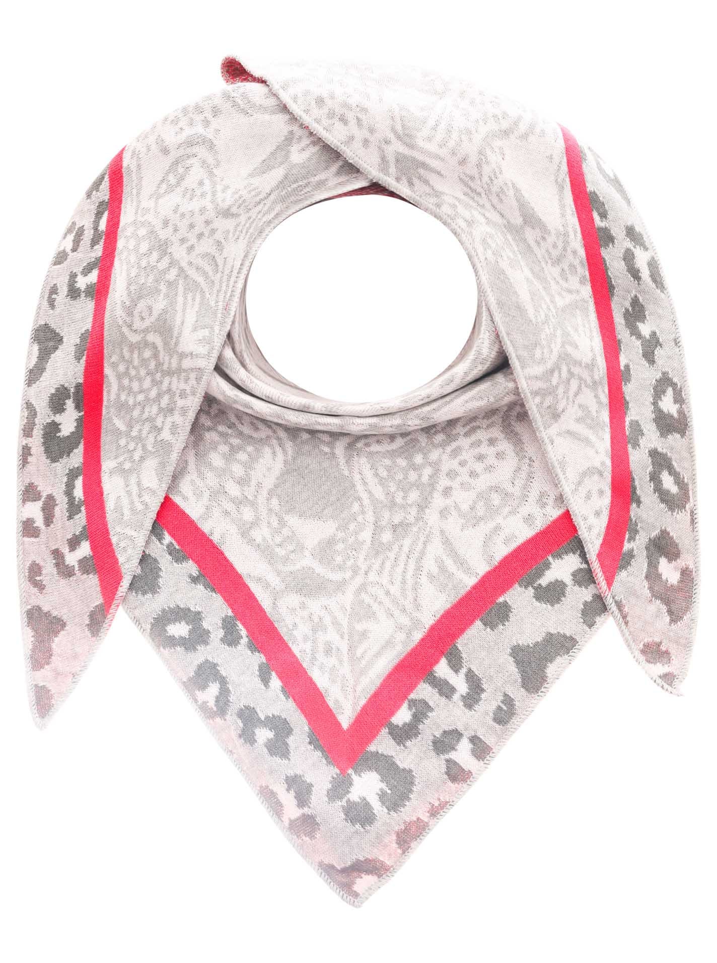 Zwillingsherz Foulard de mode »Dreieckstuch BW "Angry Leo"« mit Leo-Kopf und auffälligem Leo Muster