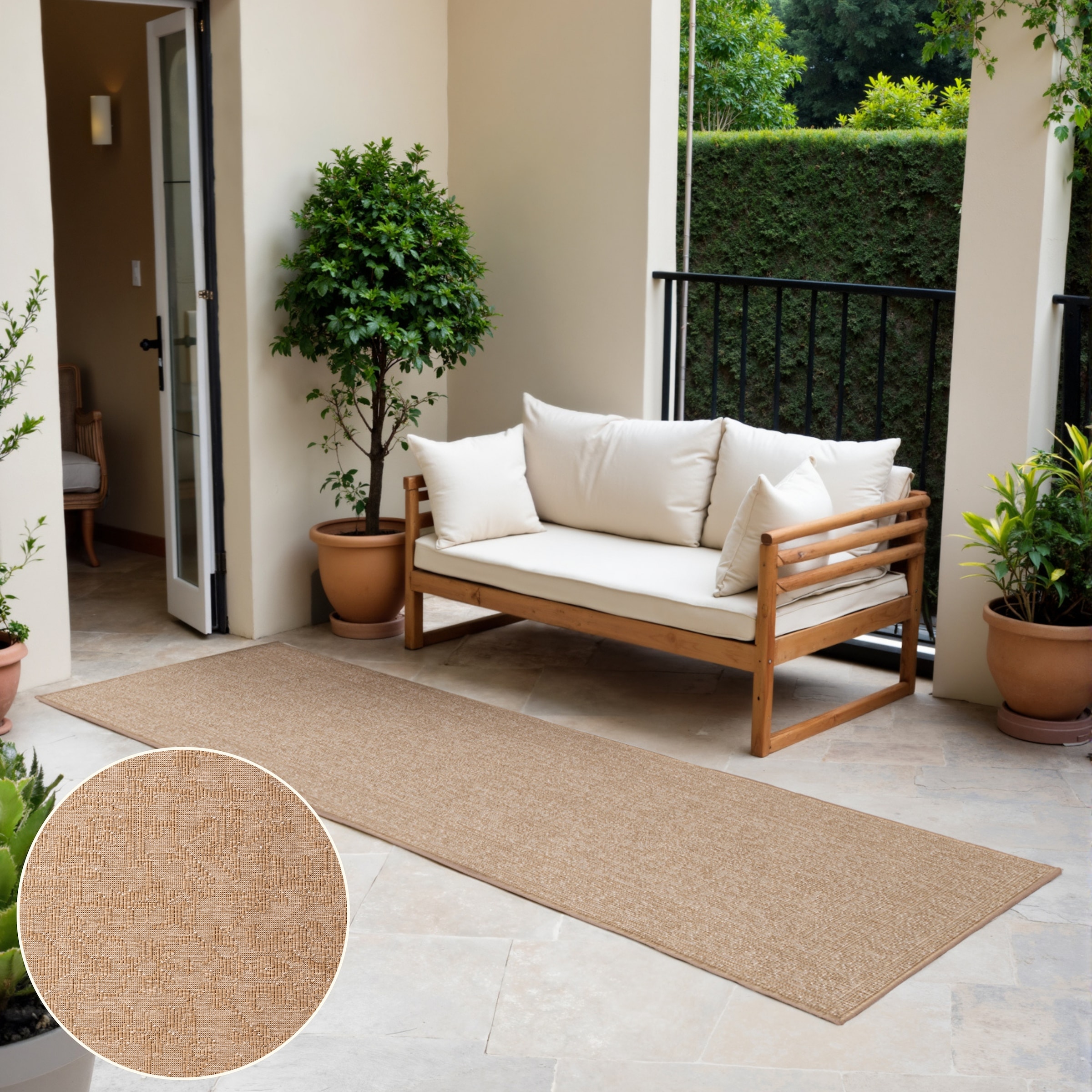 HANSE Home Outdoorteppich »Kona Wendeteppich« rechteckig 5 mm Höhe In und Outdoor, Flachgewebe, wetterfest, pflegeleicht, robust