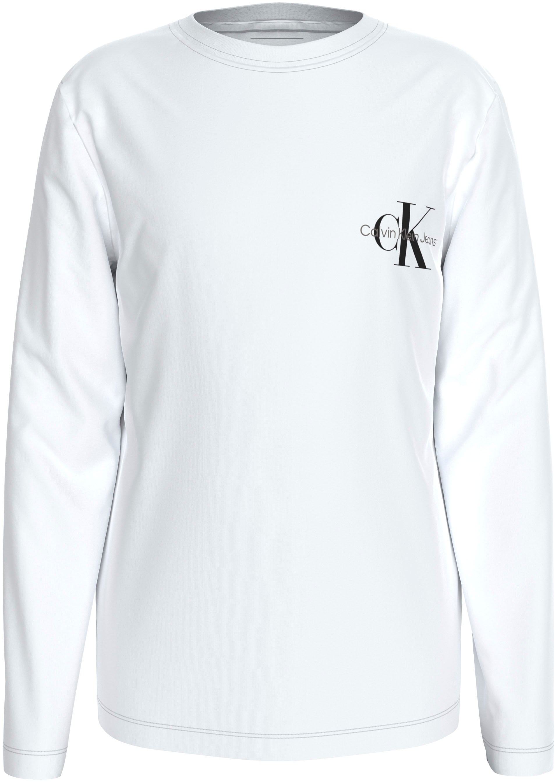 Calvin Klein Jeans Langarmshirt »Chest Monologo Ls T-Shirt« für Kinder bis 16 Jahre und mit Logoschriftzug