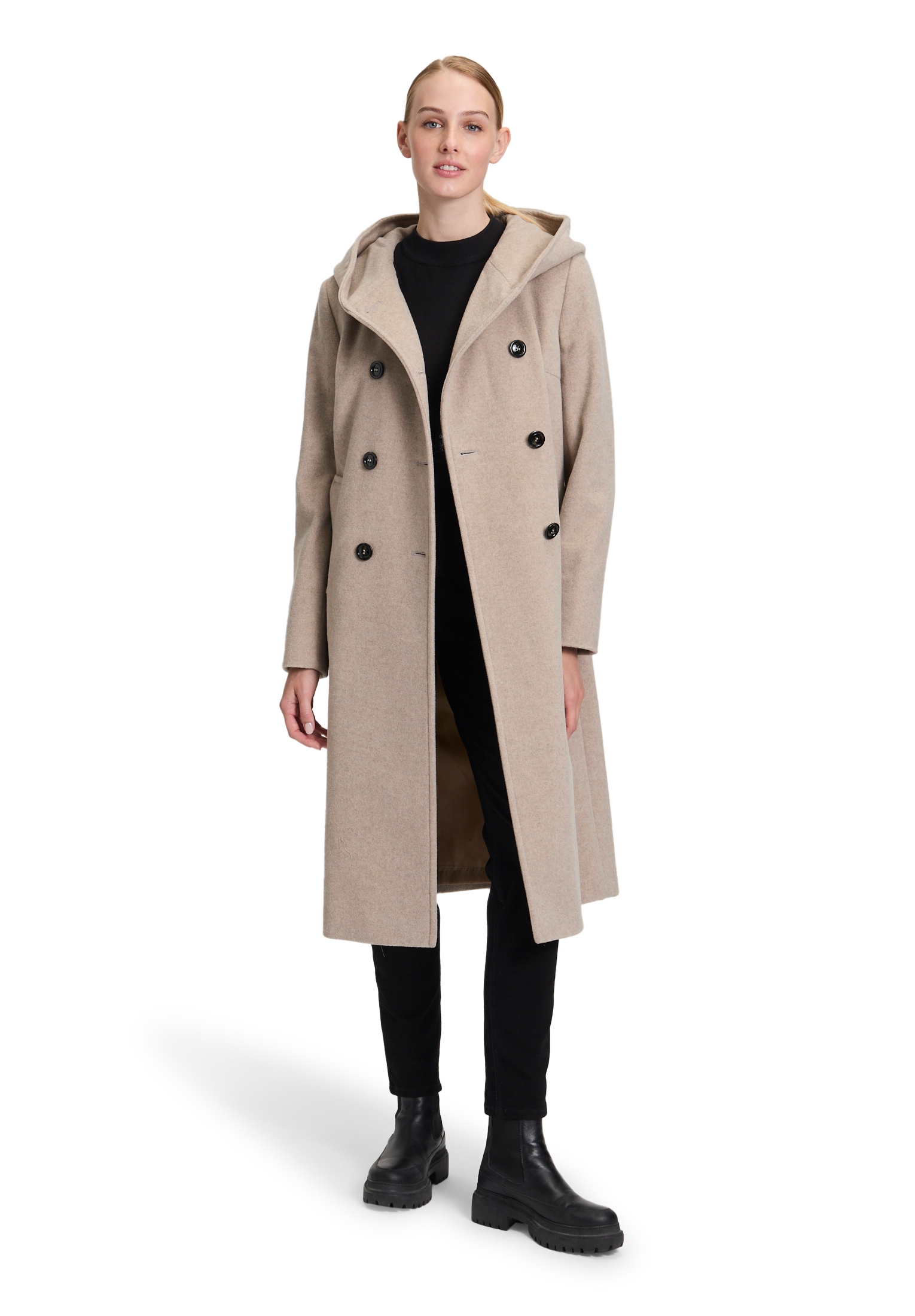 Gil Bret Wollmantel mit Kapuze