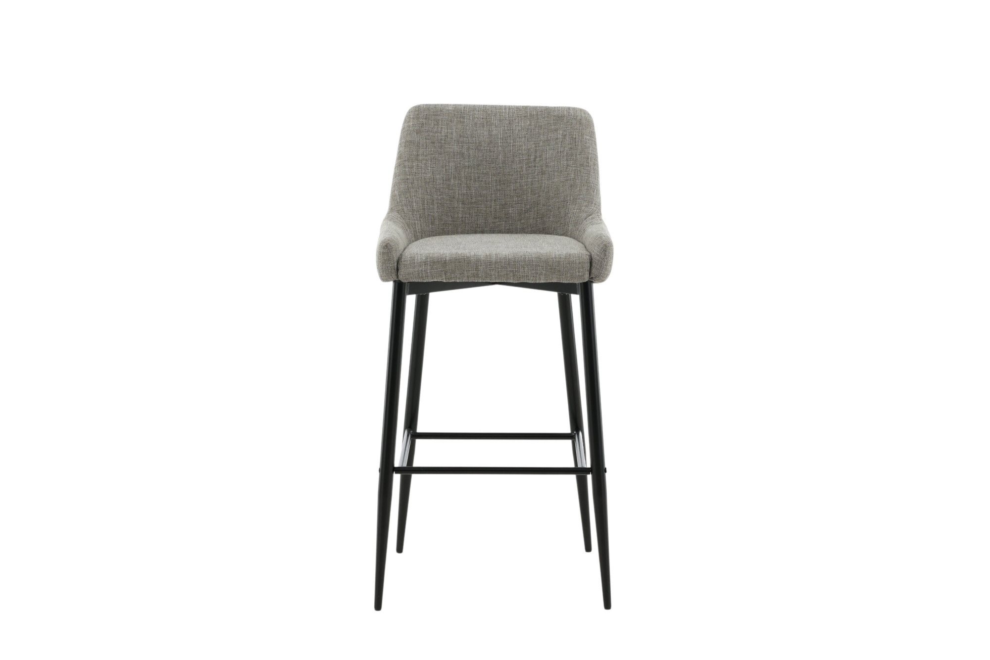Venture Home Tabouret de bar »Plaza, 2er-Set Barhocker in beigem Leinen, schwarze Beine, 150 kg« Ensemble, 2 cuis tlg. Tabouret de bar, revêtement en tissu, pieds en métal, repose-pieds, accueillant