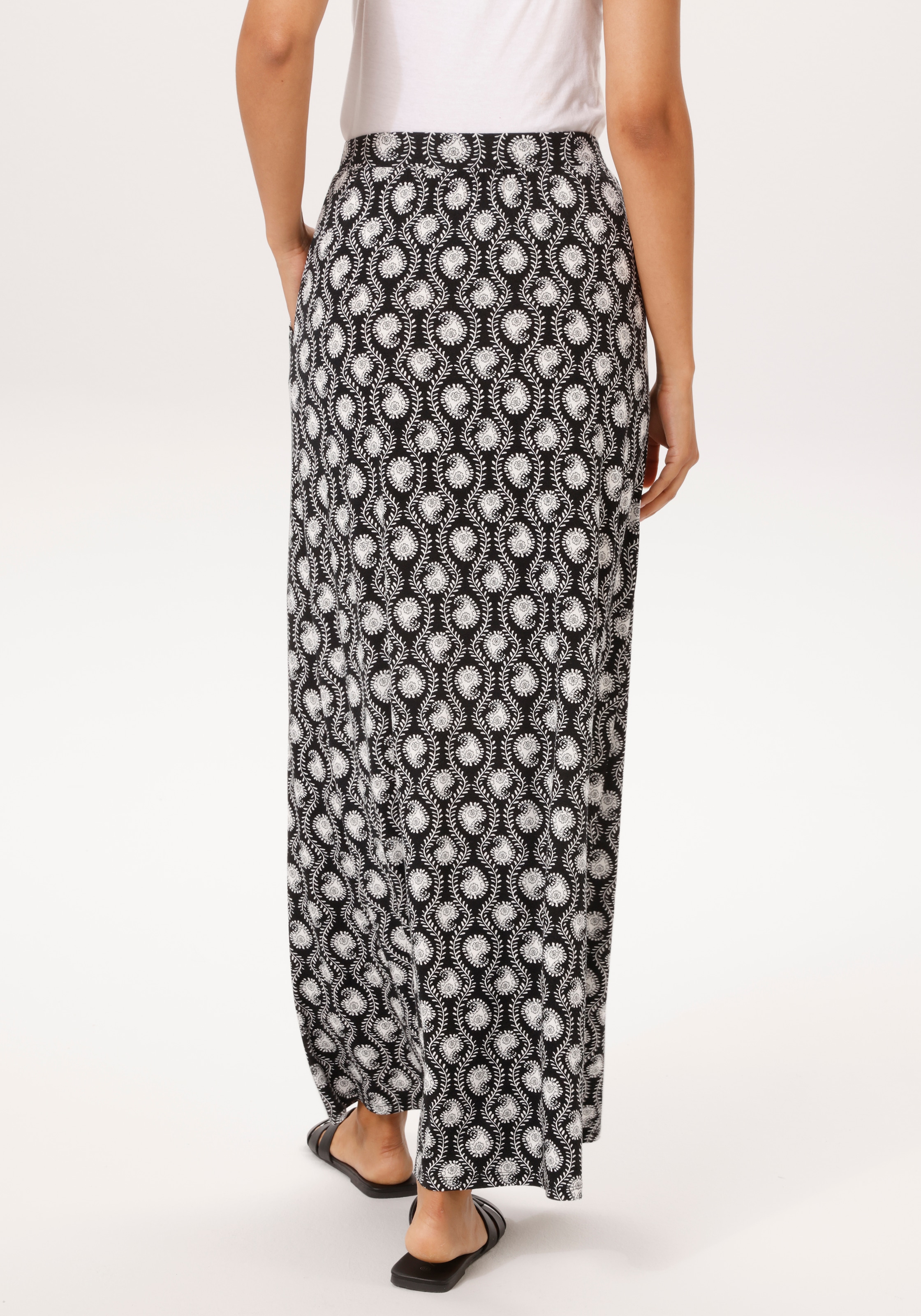 Aniston CASUAL Maxi jupe mit kontrastfarbigem Paisley-Muster - NEUE KOLLEKTION