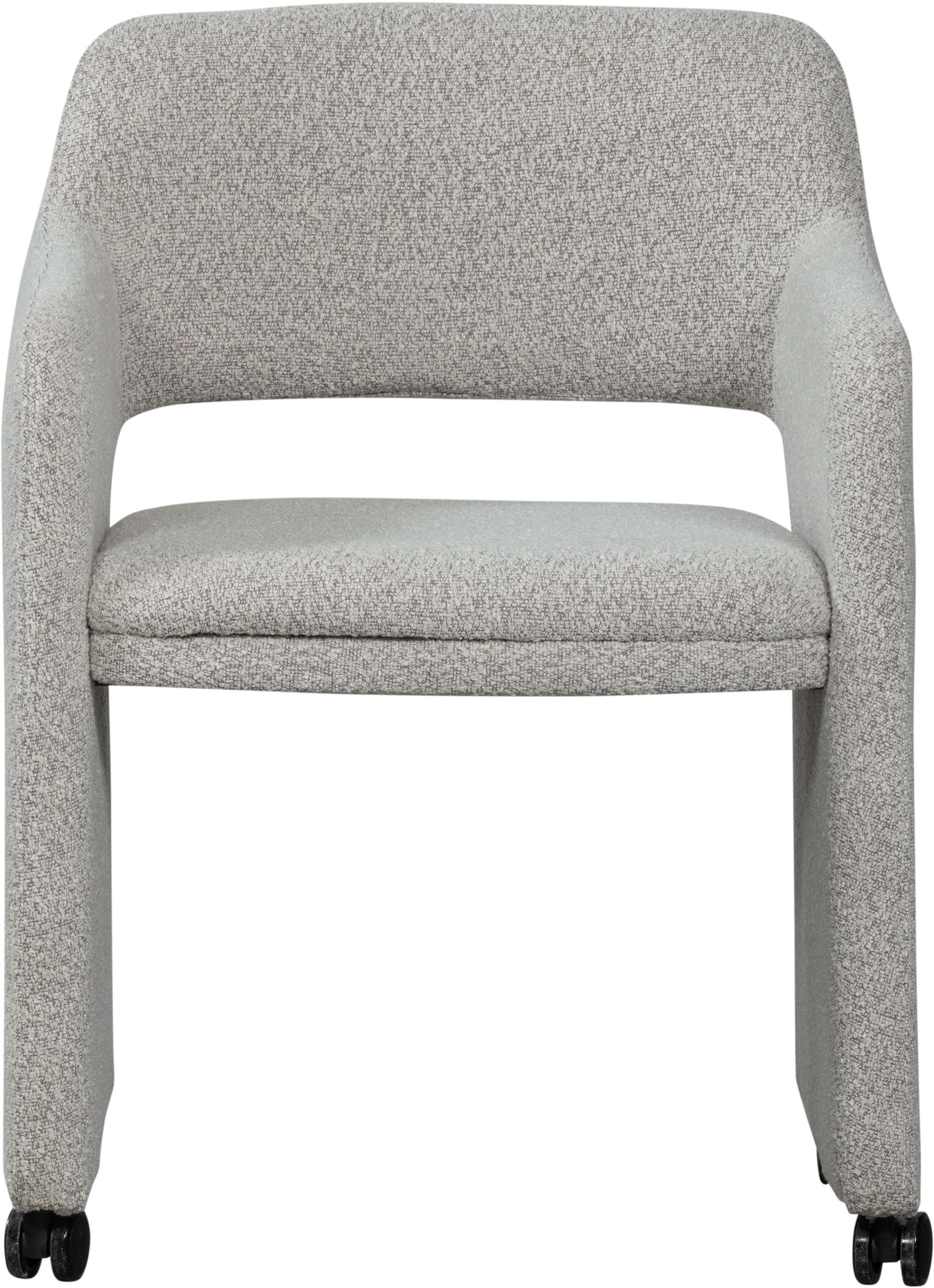 WOOOD Esszimmerstuhl »Lyric mit Ceyo-Bouclé-Bezug und Rollen B 59 x T 58 x H 79 cm« () Tragkraft 120 kg, Hohe Verschleissfestigkeit, montiert geliefert