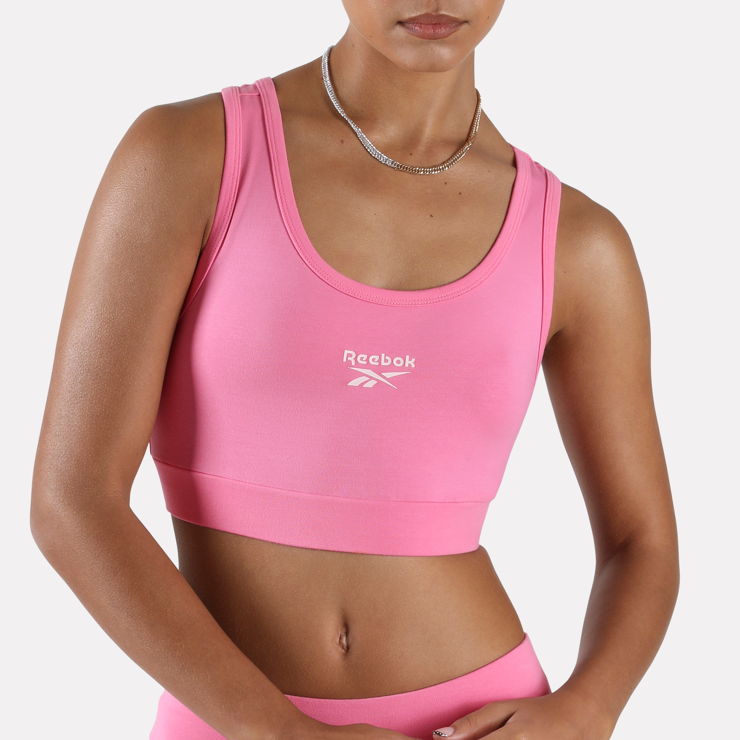 Reebok Sport-BH »ID COTTON BRALETTE« aus Baumwolle und Elasthan, maschinenwaschbar, mit Baumwollanteil