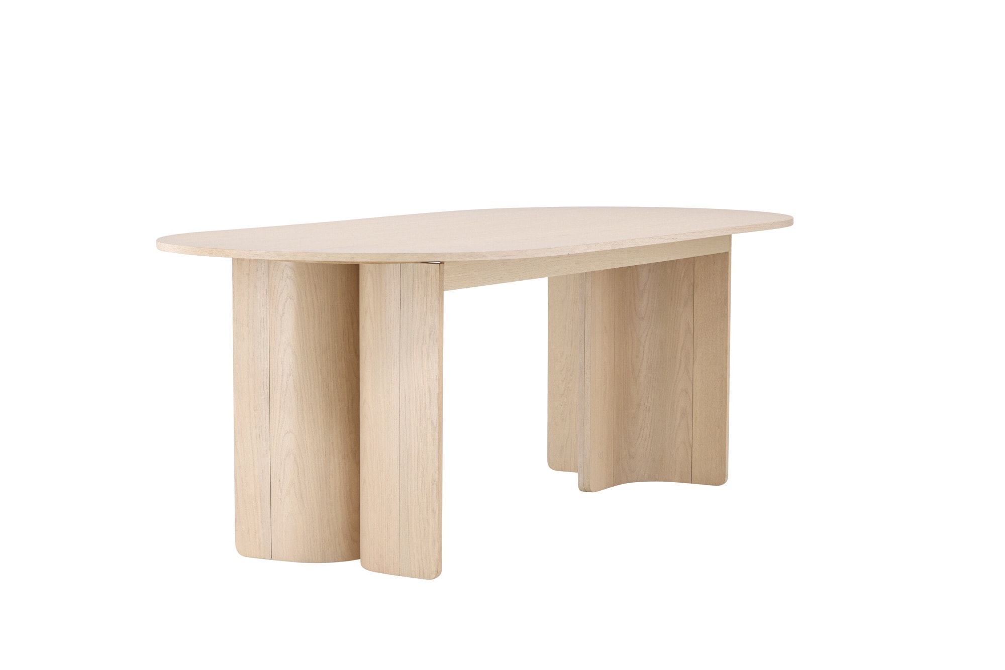 Venture Home Table de salle à manger »Tyresö, rechteckiger Esstisch 220 × 100 cm in Whitewash, geräumig« table de salle à manger, MDF, claire, facile d'entretien