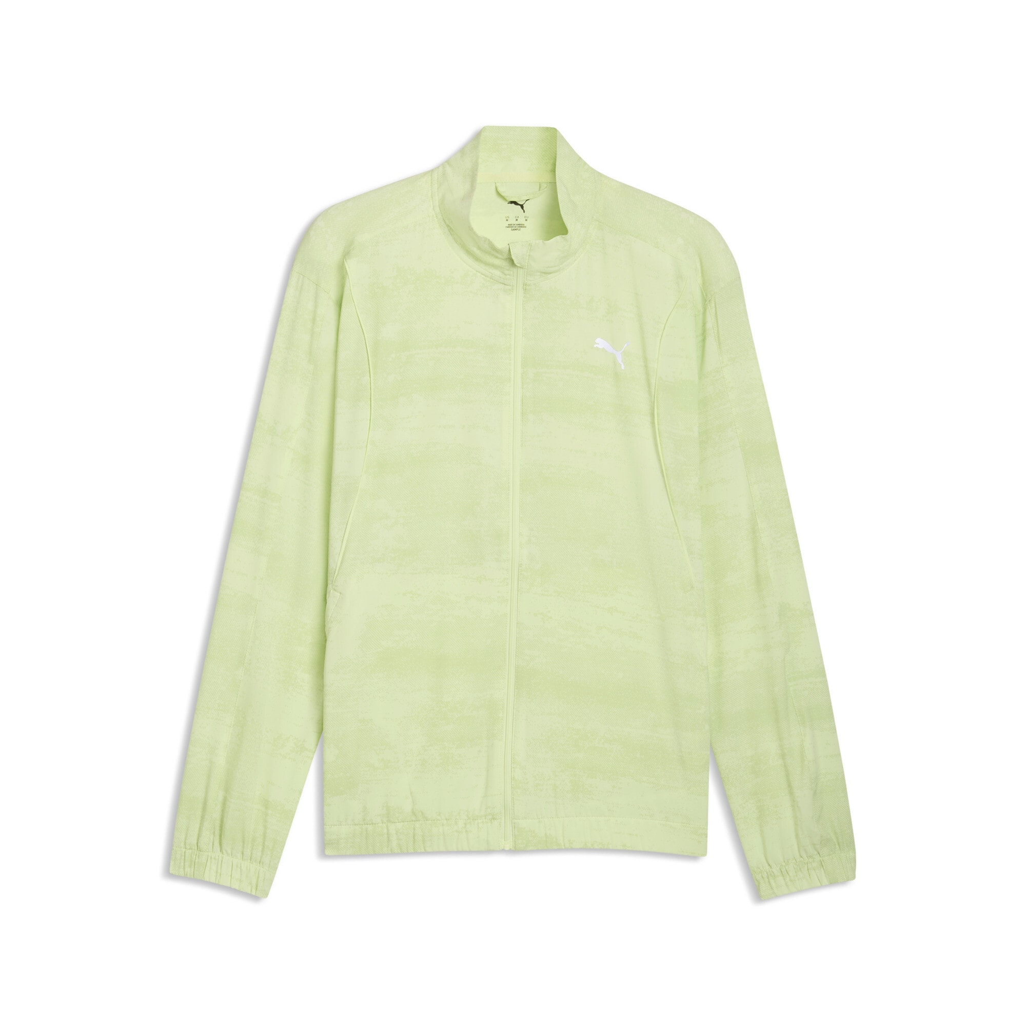 PUMA Trainingsjacke »M RUN VELOCITY AOP WOVEN JACKET« ohne Kapuze mit Reissverschluss, atmungsaktiv, mit Nahttaschen