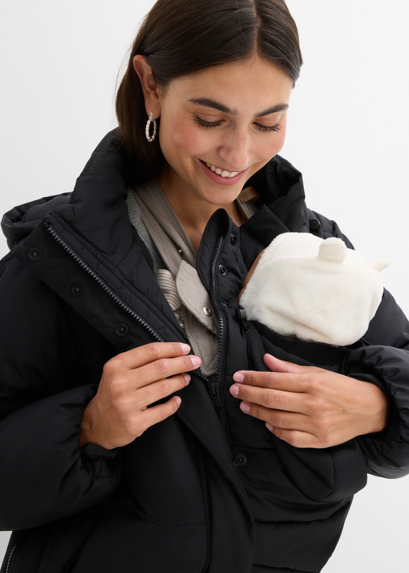 bonprix Veste de maternité matelassé, déperlant, coupe ample