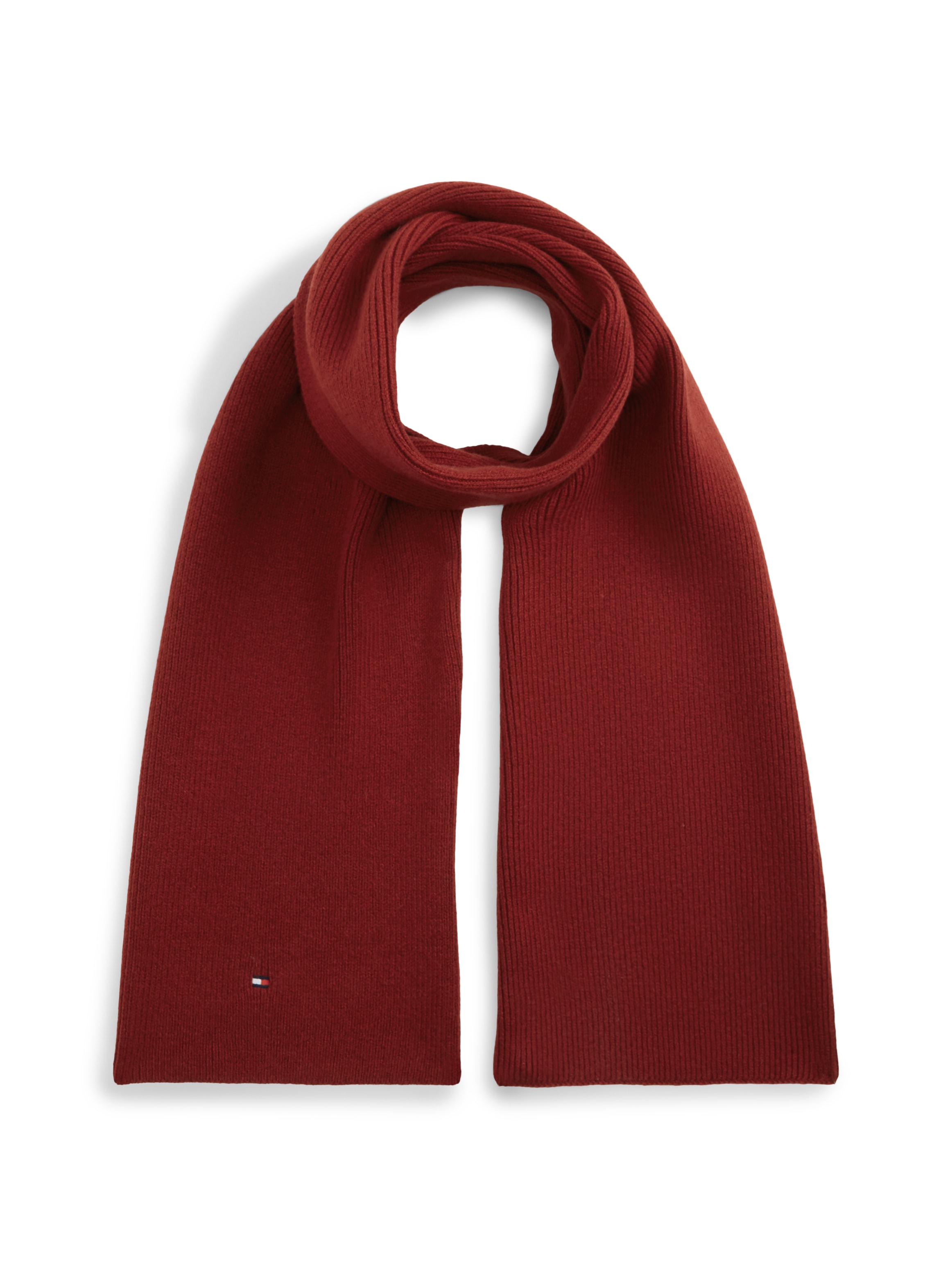 Tommy Hilfiger Strickschal »TH FLAG KNIT SCARF« mit Wolle und Hilfiger Flag