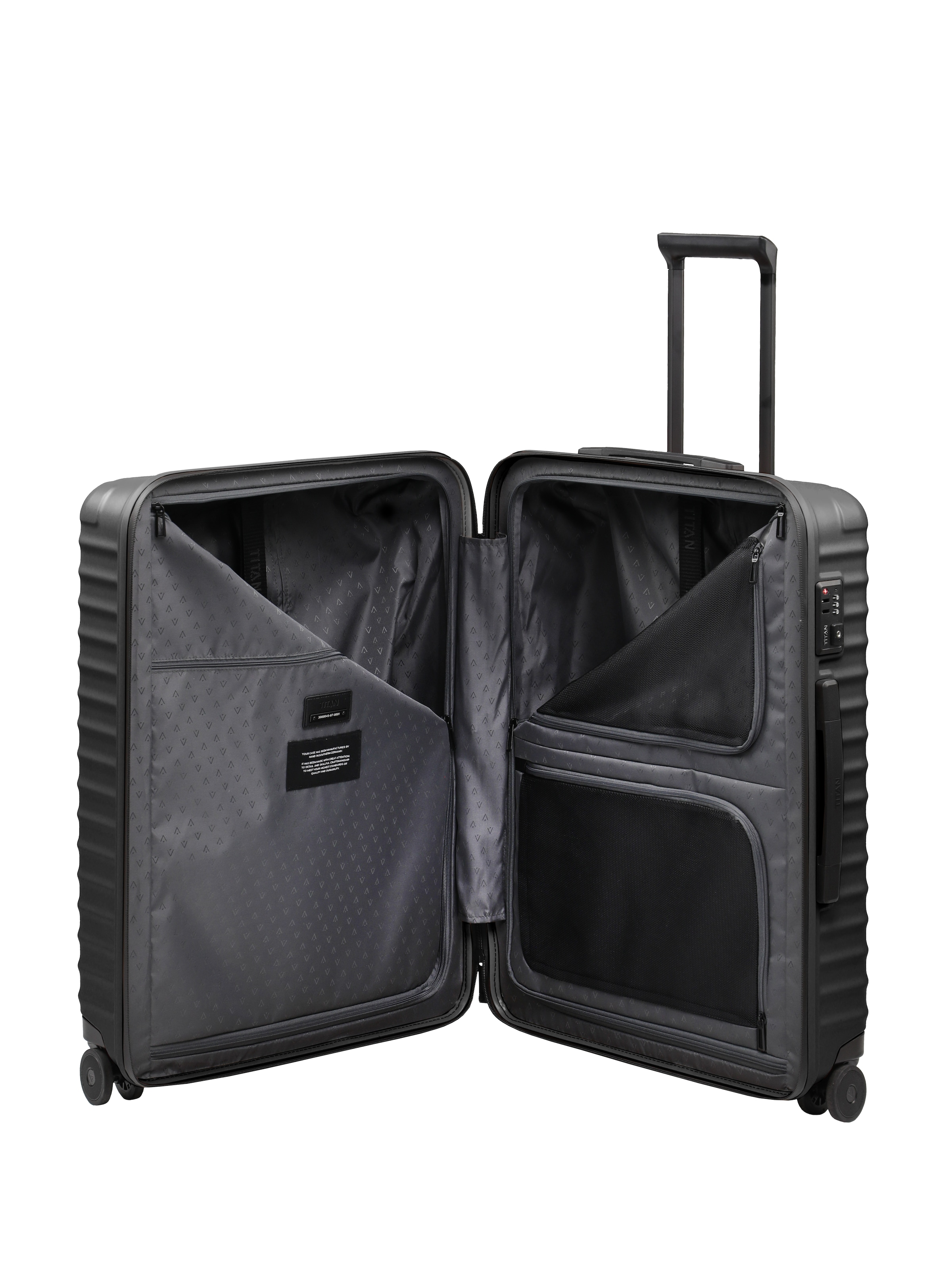 TITAN - Made in Germany Trolley »UPGRADE Koffer Hartschale« 80 litre 4 Rollen avec surface résistante aux rayures et compartimentage intérieur astucieux
