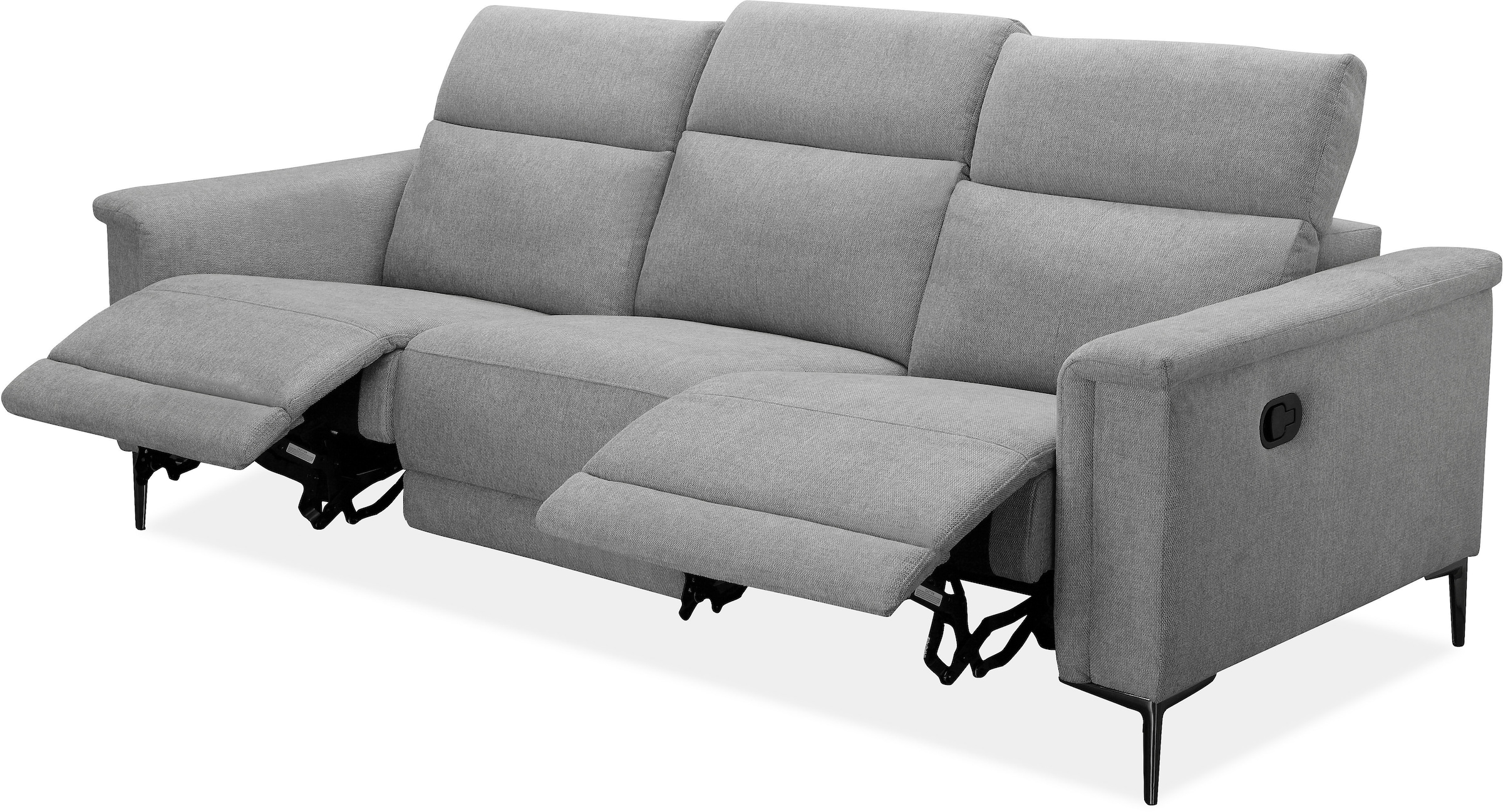 Home affaire 3-places »LUND B: 222 cm - OTTO. Verlässliche Qualität. Mit Relaxfunktion« in 2 Sitzen (links/rechts), manuell/elektrisch (USB-C), Kopfteilverst.