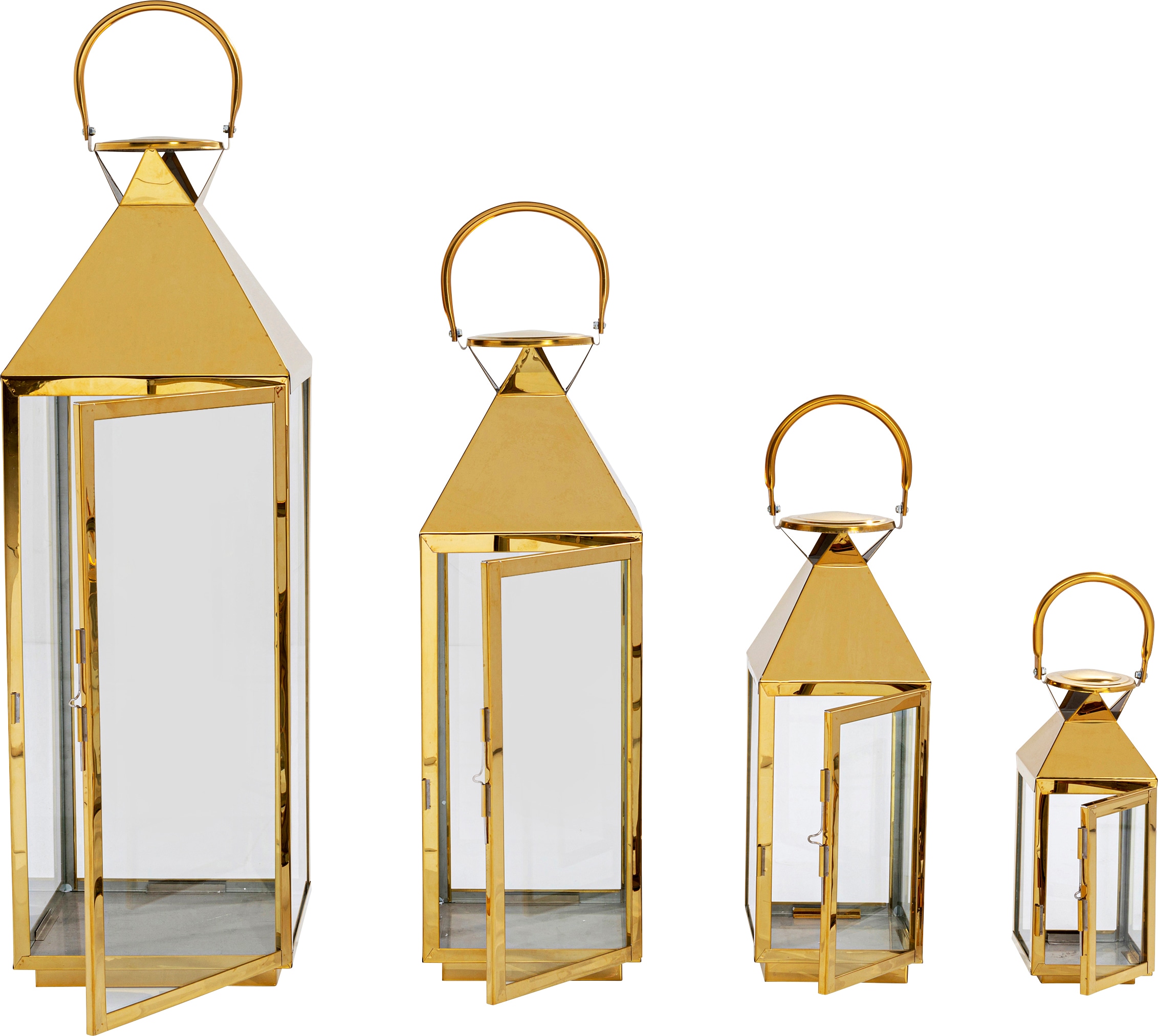 Kare Design Lanterne à bougie »Laterne Giardino« gold- oder silberfarben