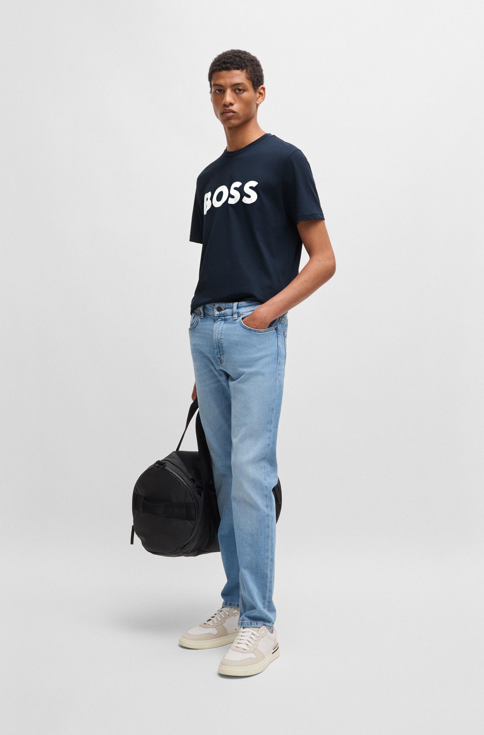 BOSS ORANGE T-Shirt »Thinking« 1 Stk. Rundhalsausschnitt, Regular Fit, grosser Logodruck