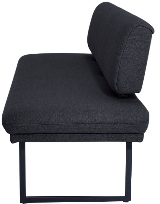 K+W Komfort & Wohnen Polsterbank »Longbeach« 1 Stk. tlg. mit Metallkufen in schwarz Struktur, in der Breite 204cm oder 224cm