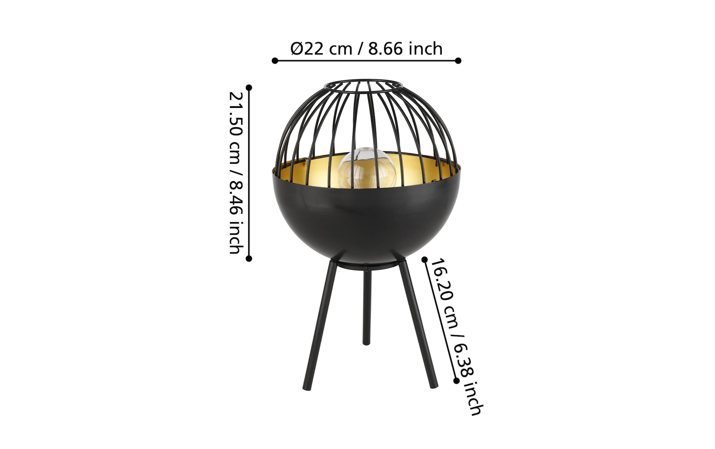 EGLO Lampe de jardin »Solar Ø 22 cm« 1 cuis blanc chaud