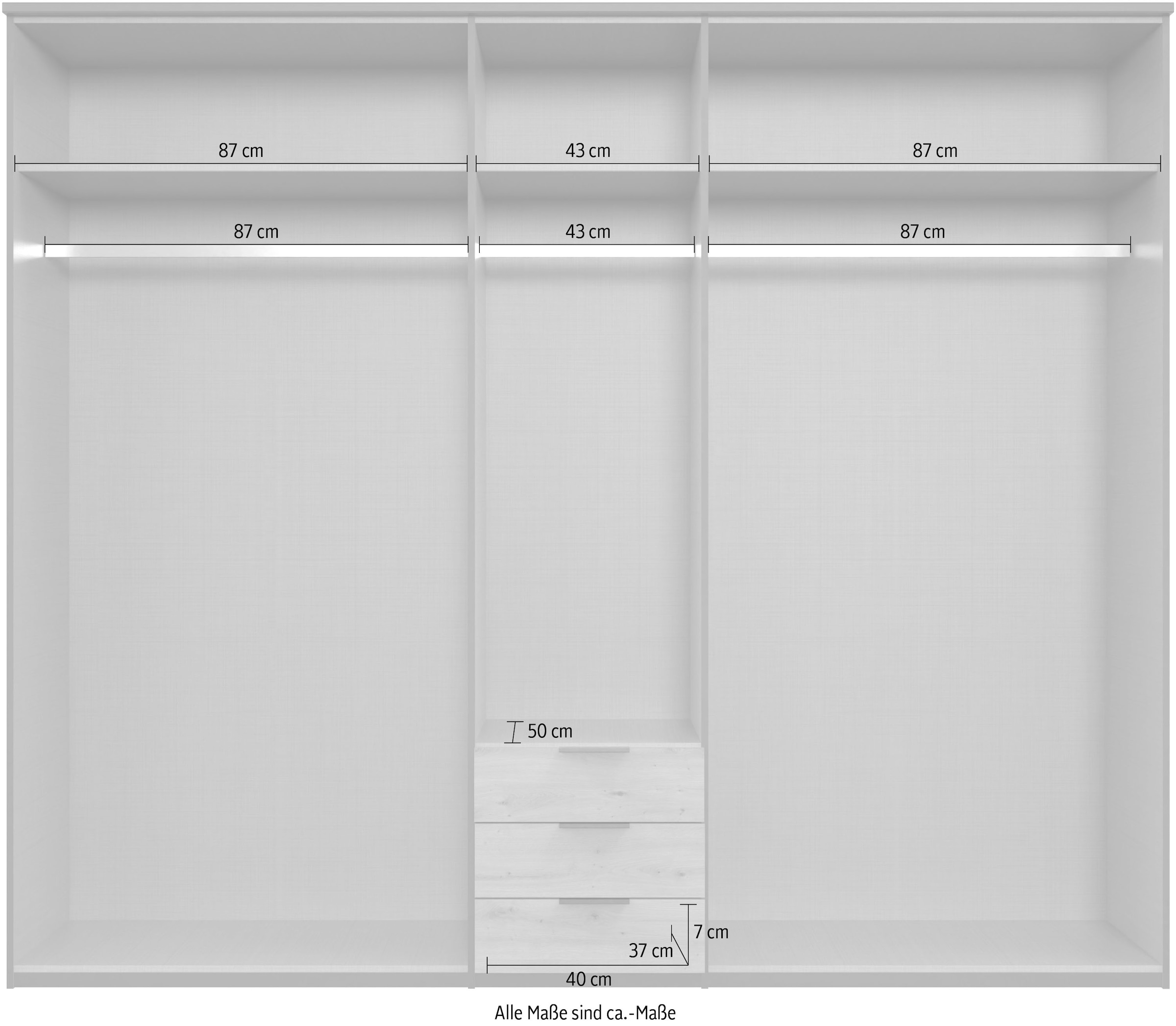 Wimex Drehtürenschrank »Toscana« Mit attraktiven Griffscheiben in Vollholzoptik, 225 oder 270cm breit