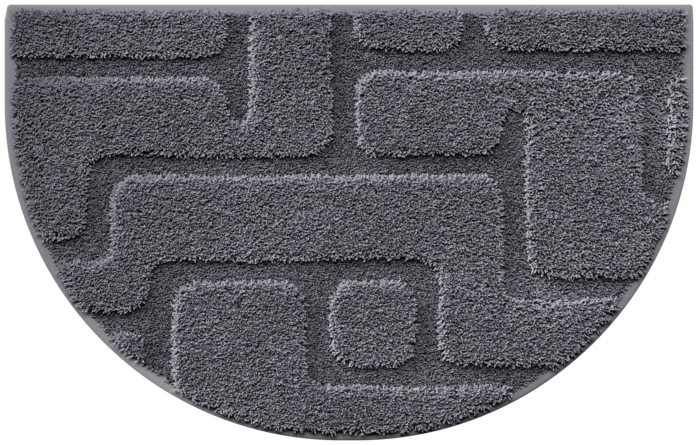 Grund Badematte »Riana, Badvorleger, Badezimmer Teppich, sehr weich« Höhe 20 mm rutschhemmend beschichtet schnell trocknend Modernes Design mit Linien in Hoch-Tief-Struktur, Made in Europe