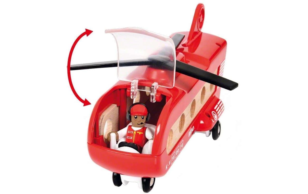 BRIO® Hélicoptère jouet »Eisenbahn-Transporthubschrauber«