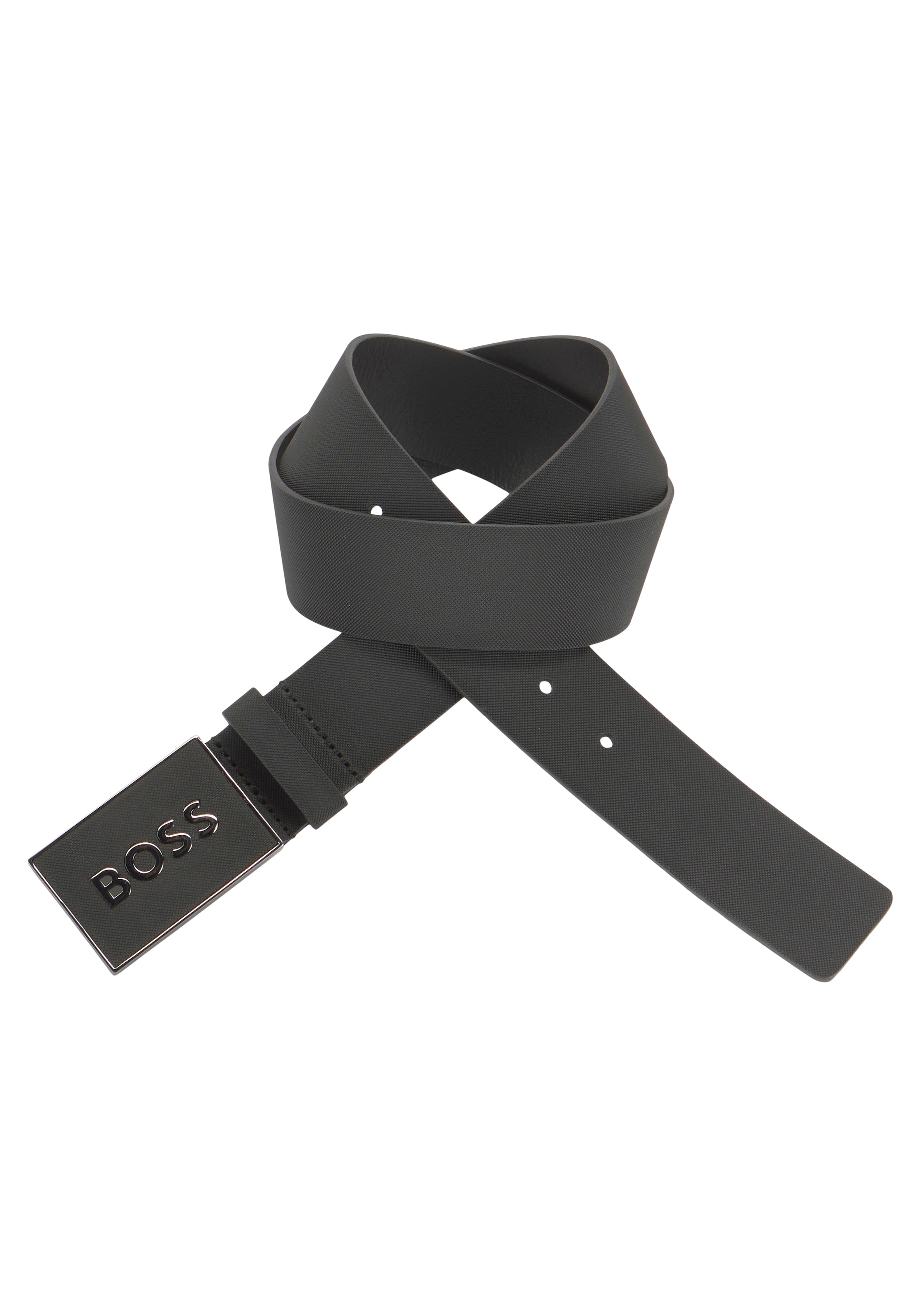 BOSS Ceinture en cuir »Boss Icon-S1 Sz40« mit grossem BOSS Schriftzug auf der Schnalle