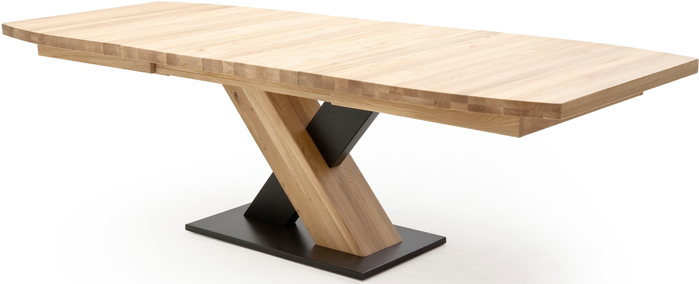 MCA furniture Esstisch »Mendoza« Esstisch Bootsform mit X-Säule, ausziehbar