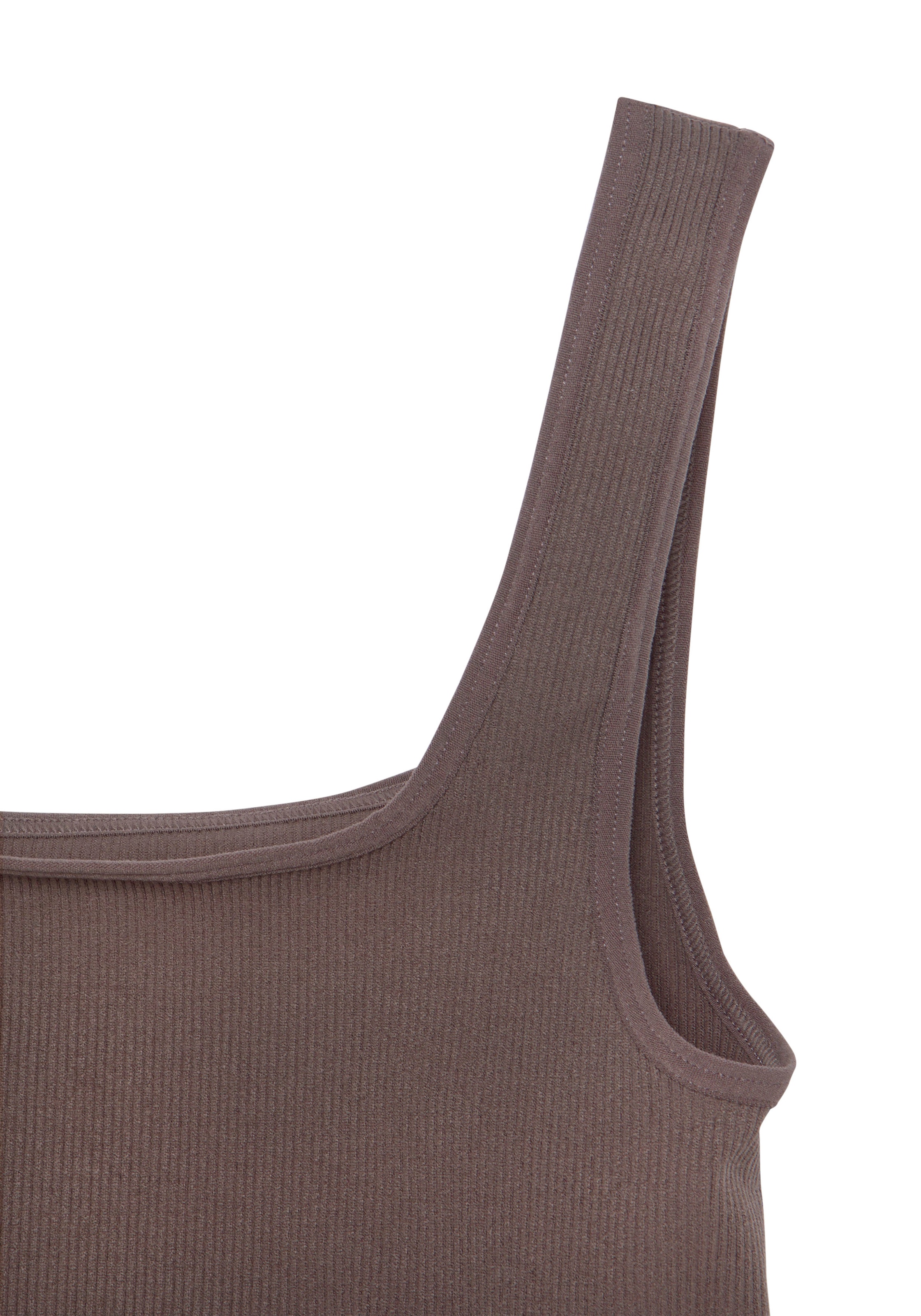 LASCANA Crop-Top top sans coutures avec structure côtelée