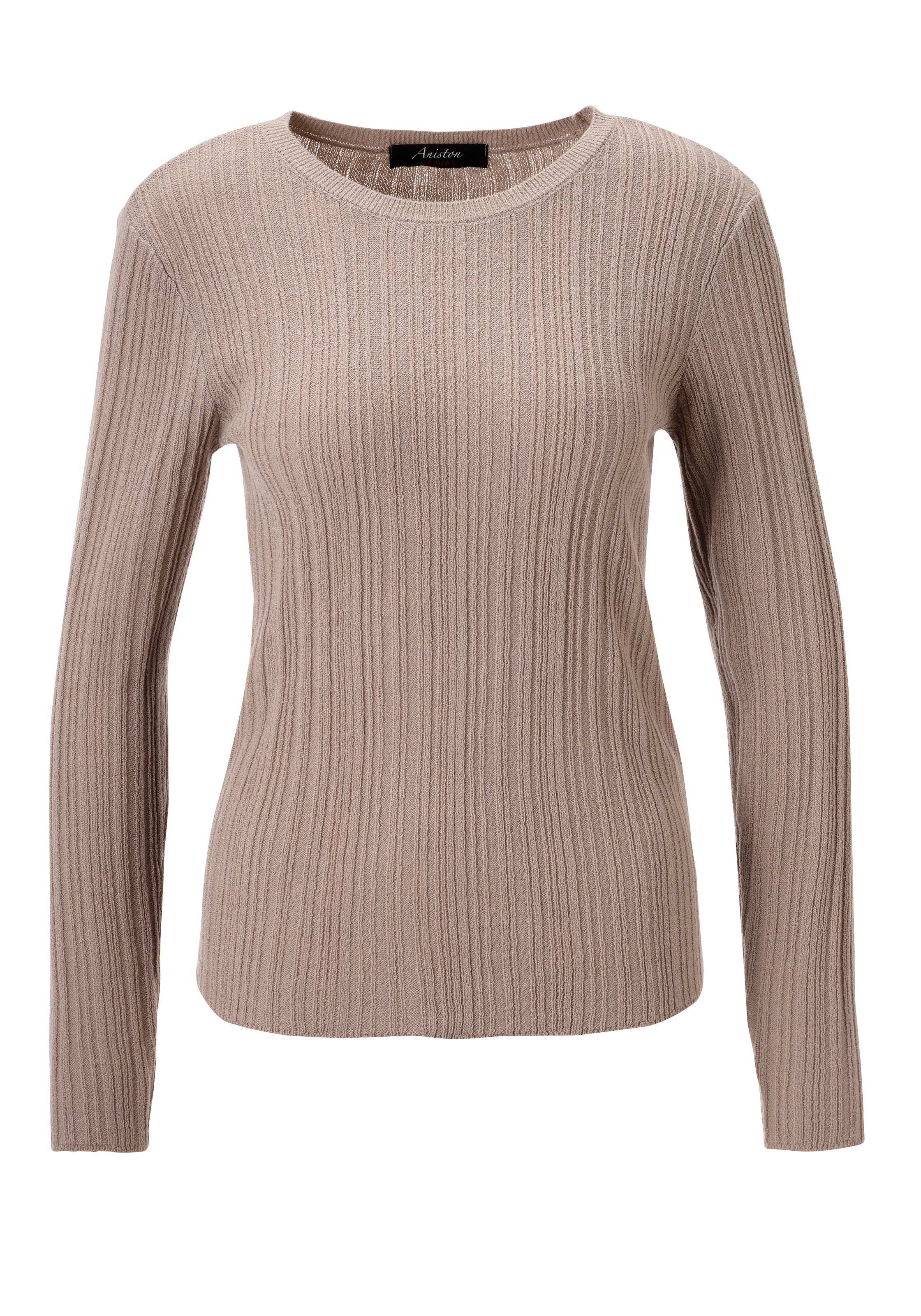 Aniston CASUAL Strickpullover im Ripp-Muster-Mix