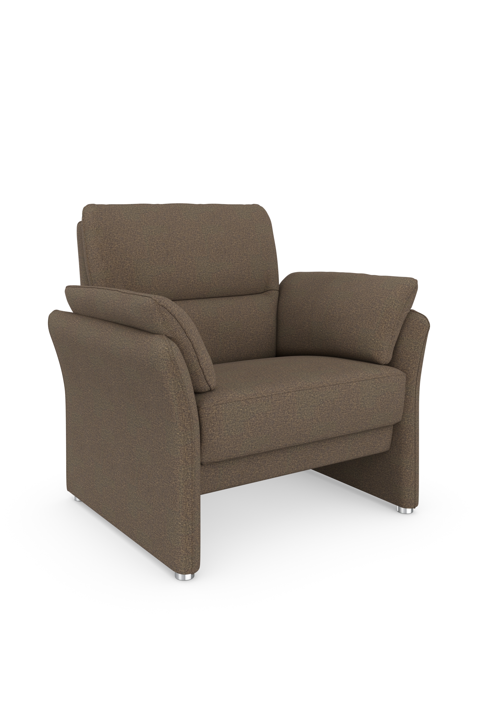 DOMO collection Fauteuil »Pina elegant und zeitloser Clubsessel, bequemer Cocktailsessel« Hoher Sitzkomfort, Feinstruktur, stone