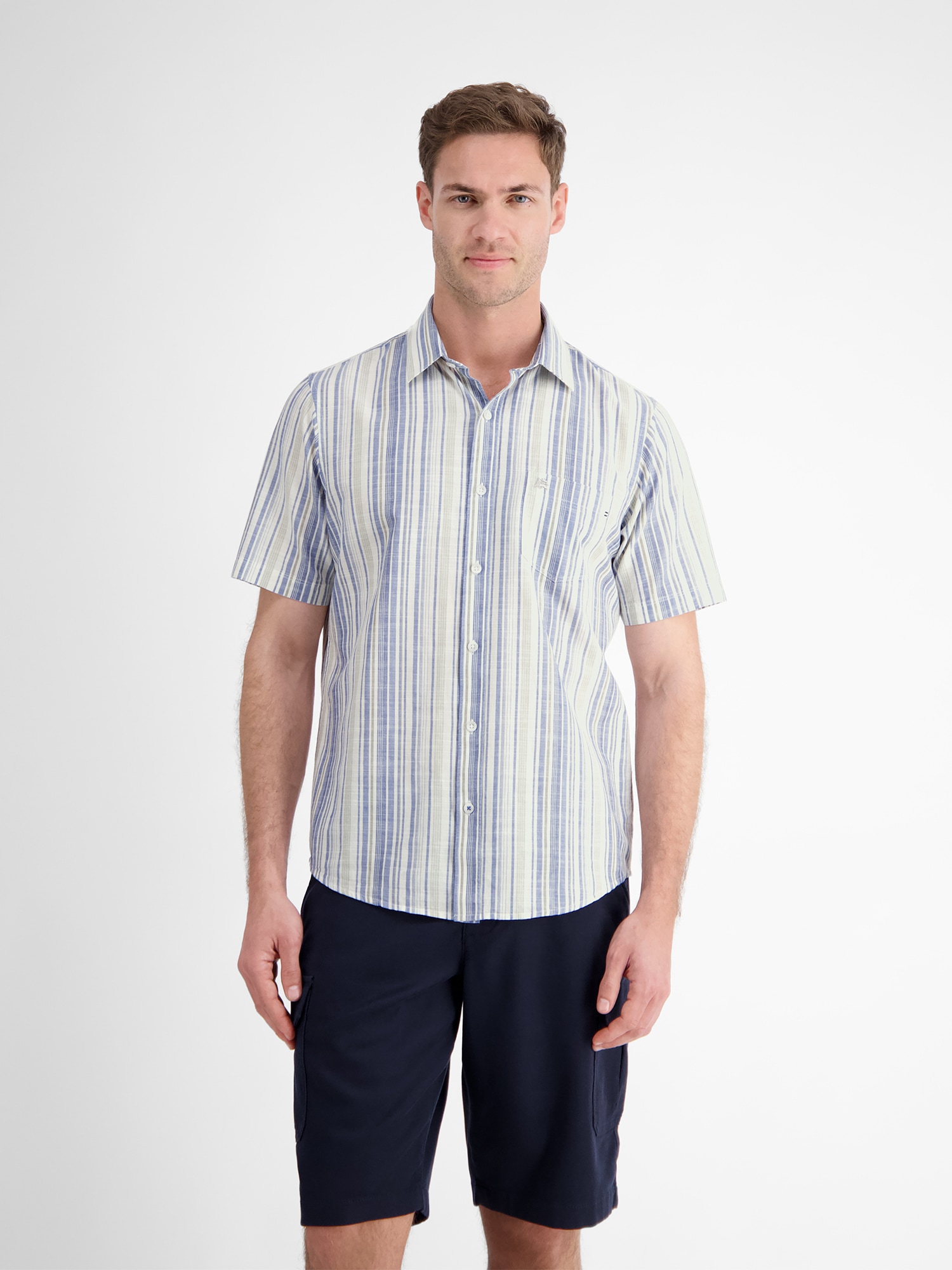 LERROS Chemise à manches courtes »Herren Halbarmhemd, gestreift«