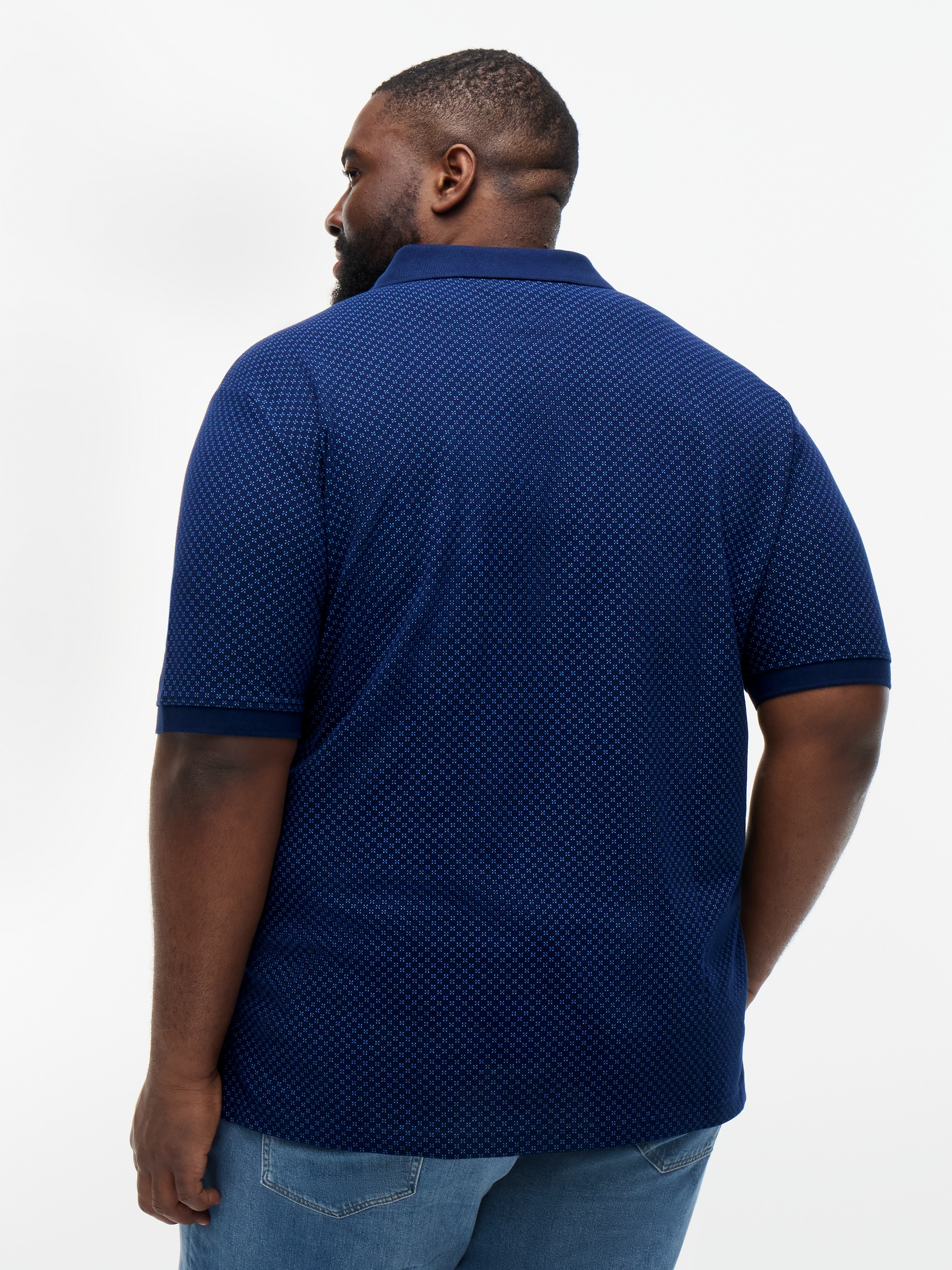Tommy Hilfiger Big & Tall Poloshirt »BT-MICROPRINT PIQUE REGULAR« mit geometrischem Muster, Grosse Grössen