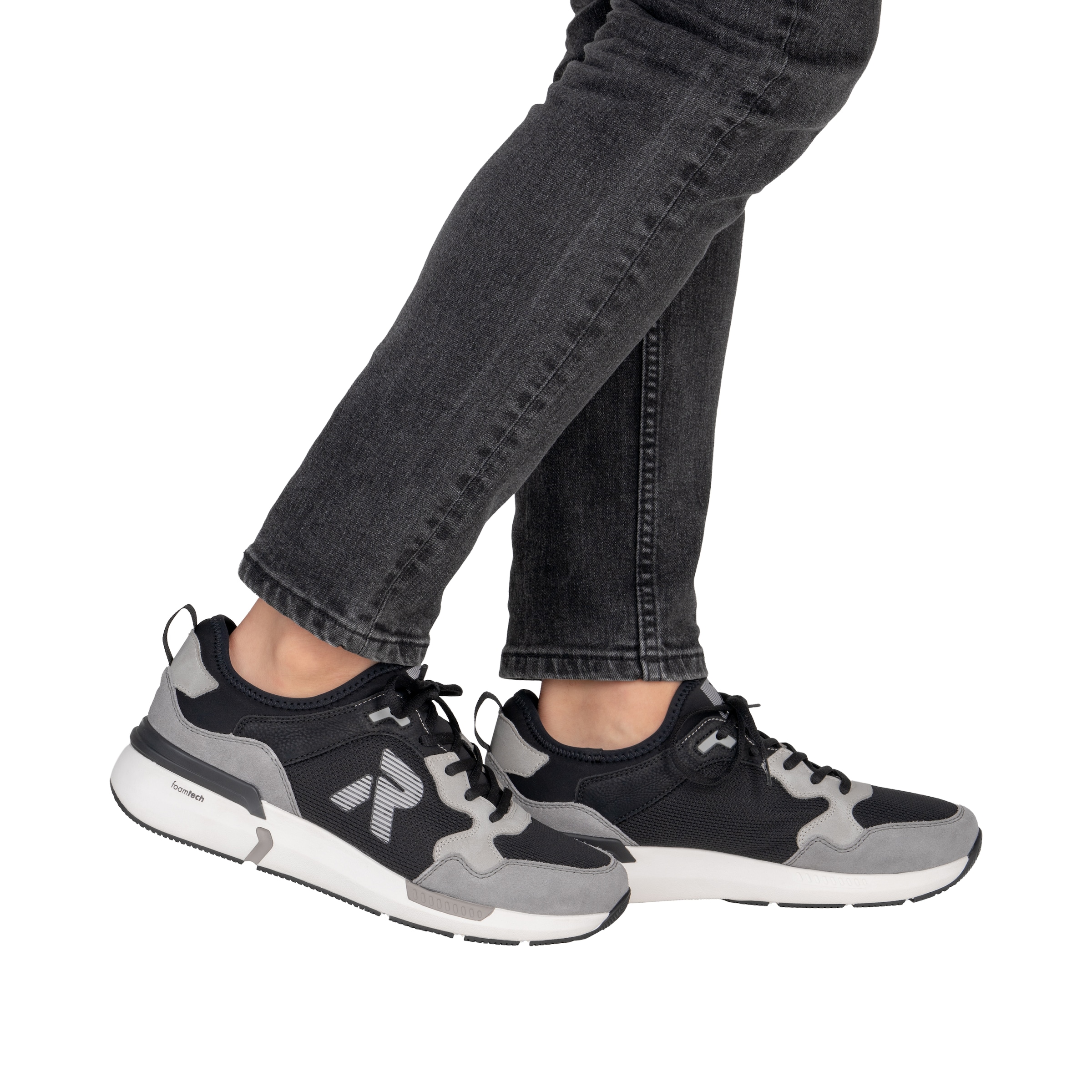 RIEKER Sport Baskets slip-on  Chaussure à enfiler, chaussure de sport, sneaker décontracté avec semelle intérieure en mousse à mémoire de forme