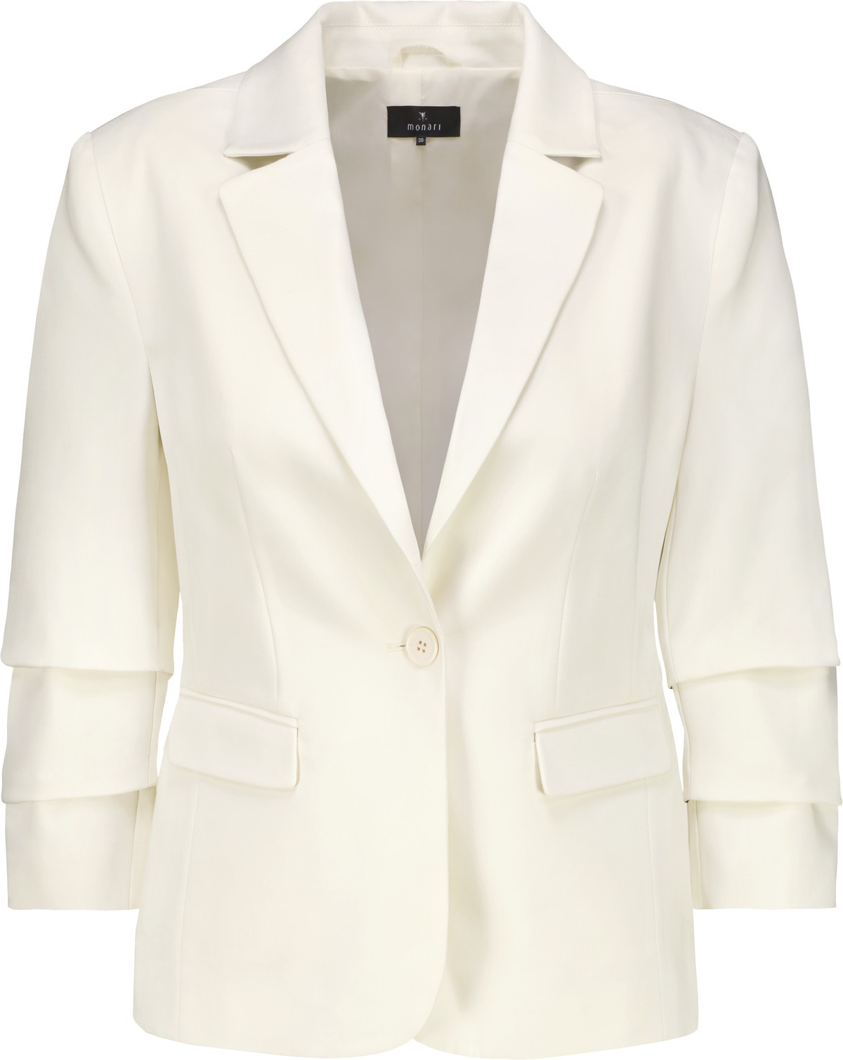 Monari Blouson »Jacke Blazer Kräuselärmel« ohne Kapuze Regular fit mit Raffungen an den Ärmeln