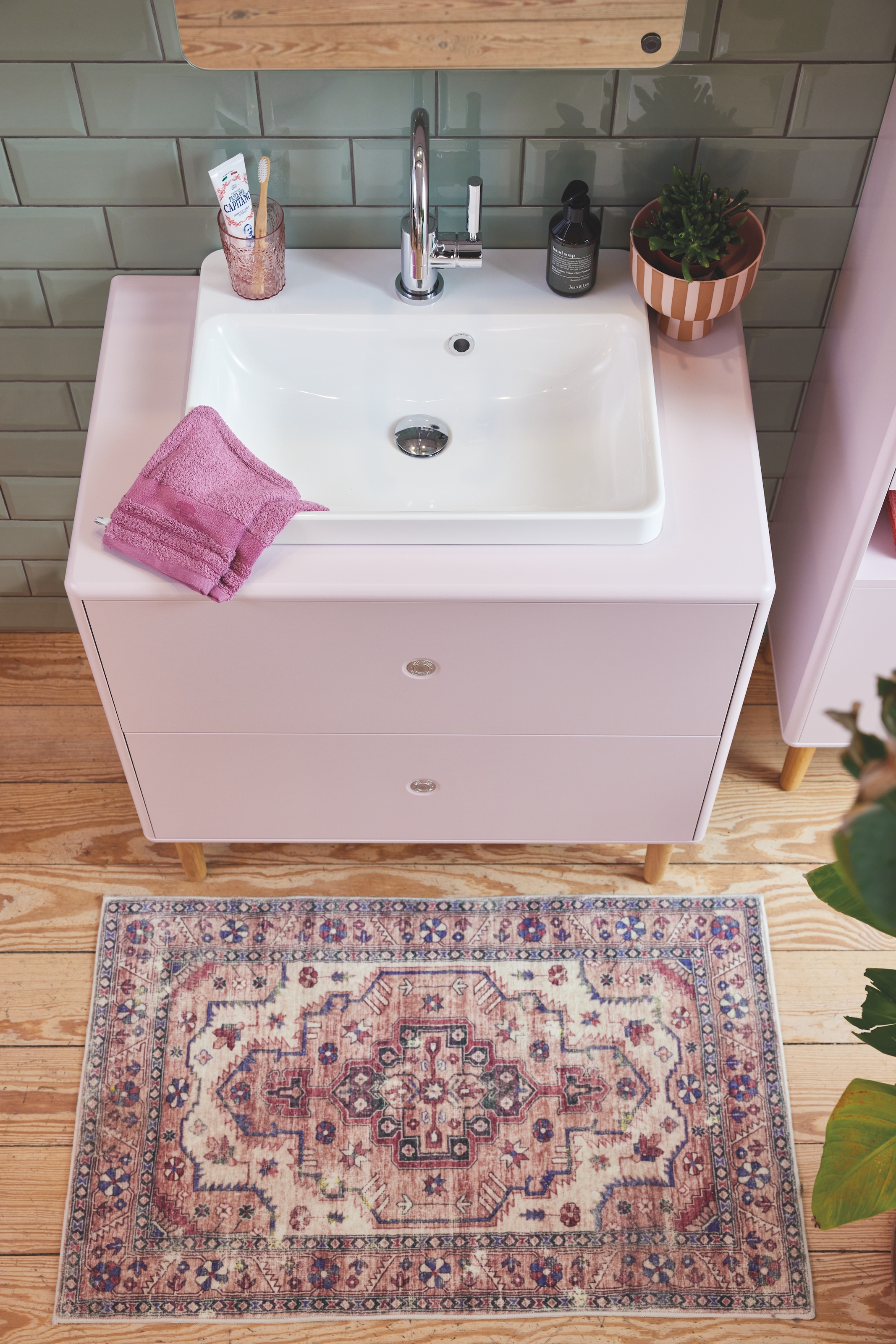 TOM TAILOR HOME Badematte »Oriental Bath FOUR« Höhe 7 mm rutschhemmend beschichtet fussbodenheizungsgeeignet | strapazierfähig Badteppich, Orient-Optik, Vintage Design, waschbar