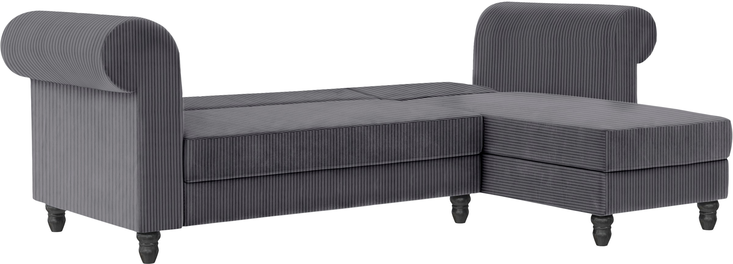 Dorel Home Canapé d'angle »Felix II, L-Form, Schlafsofa 241cm (Liegefl. 108/195 cm),« verstellb. Rückenlehne, Recamiere wechselbar, Cord