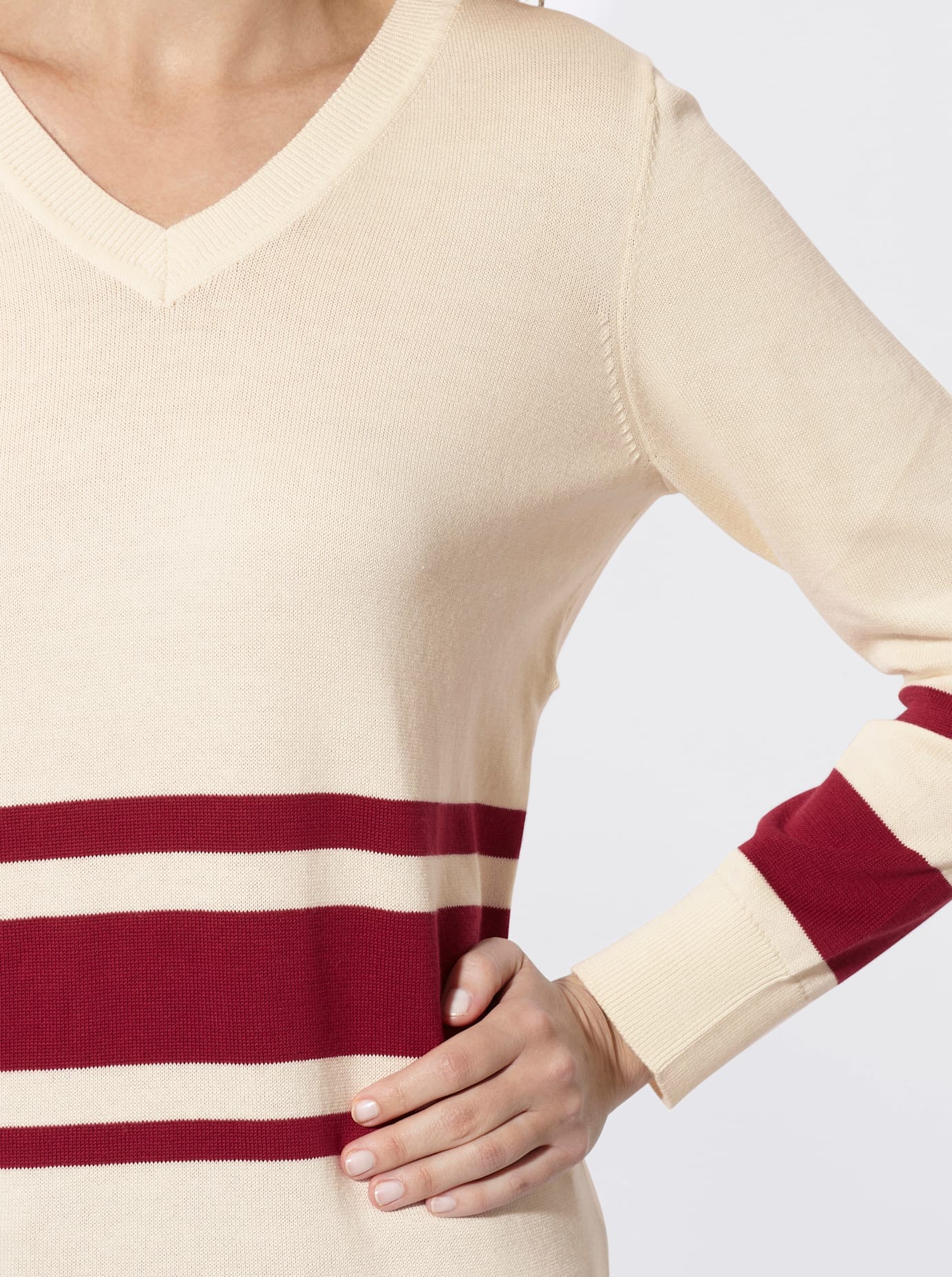Classic Basics Pull col V »Langarm-Pullover«