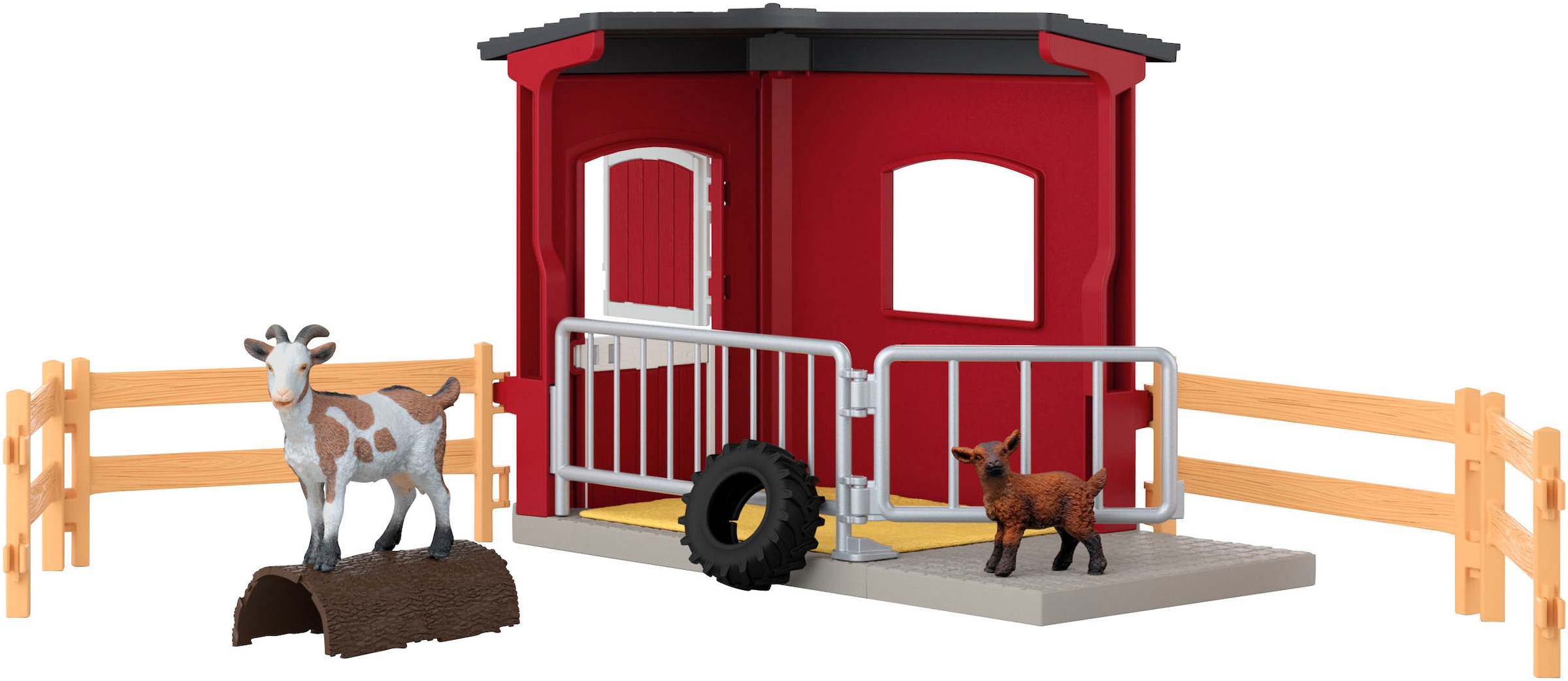 Schleich® Spielwelt »FARM WORLD, Ziegenstall  (42726)«
