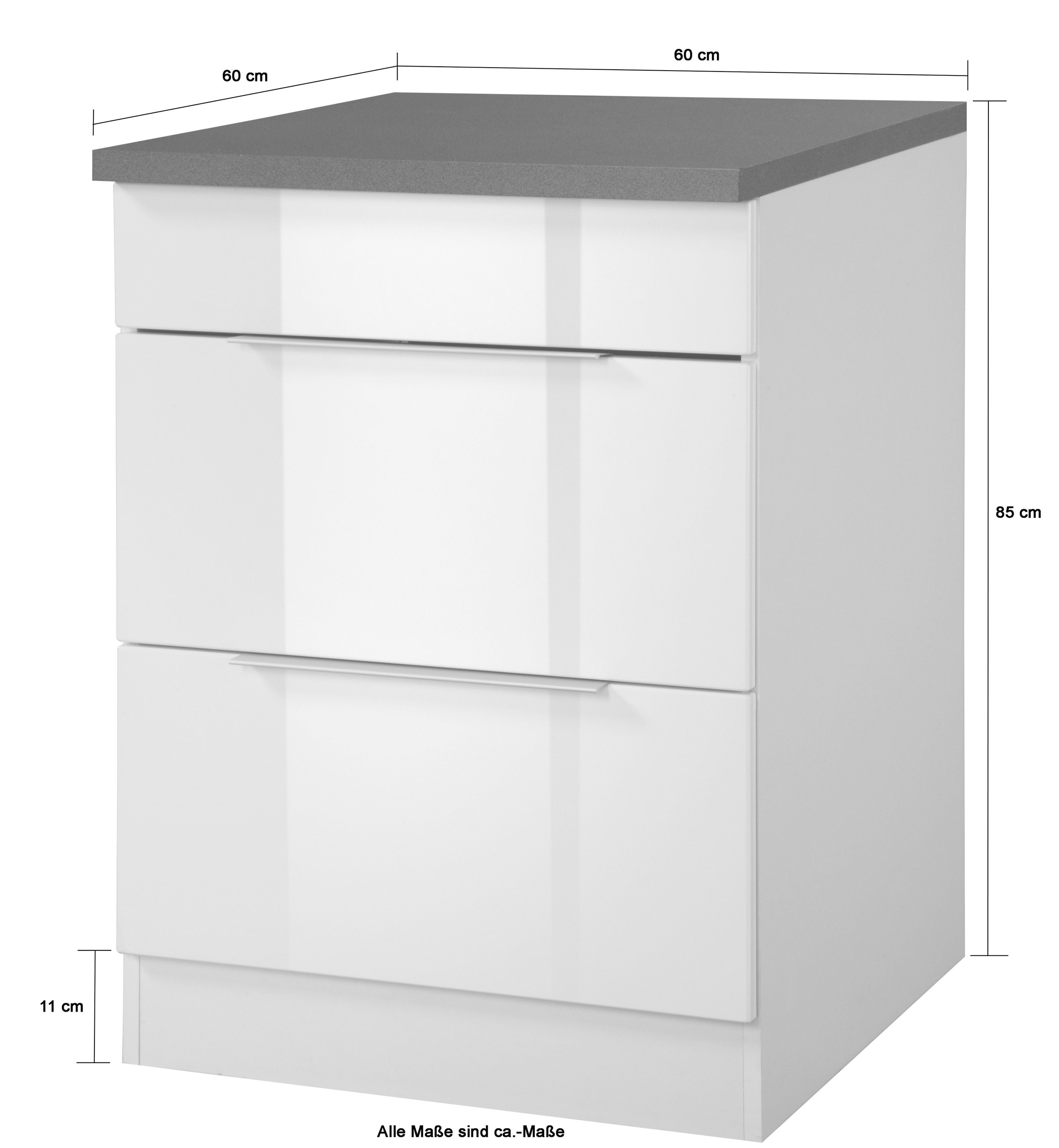 KOCHSTATION Armoire d'encastrement pour table de cuisson »KS-Brindisi« 60 cm de large, pour plaque de cuisson autonome