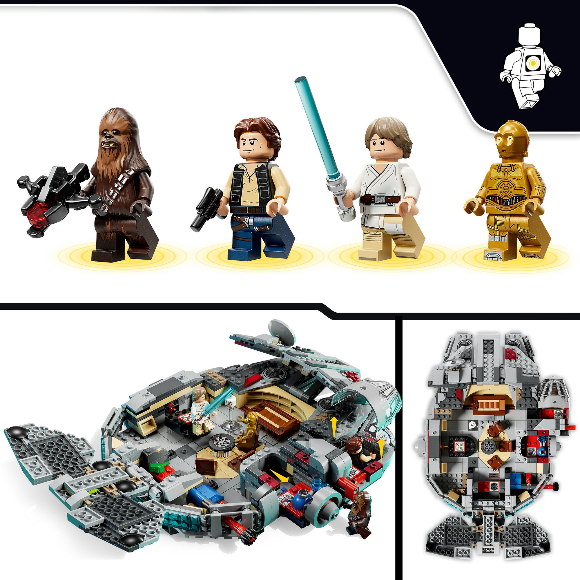LEGO® Pions de construction »SMART Play: Millennium Falke (75426), LEGO Star Wars ™« Mit SMART Brick kombatibel (nicht im Lieferumfang enthalten)