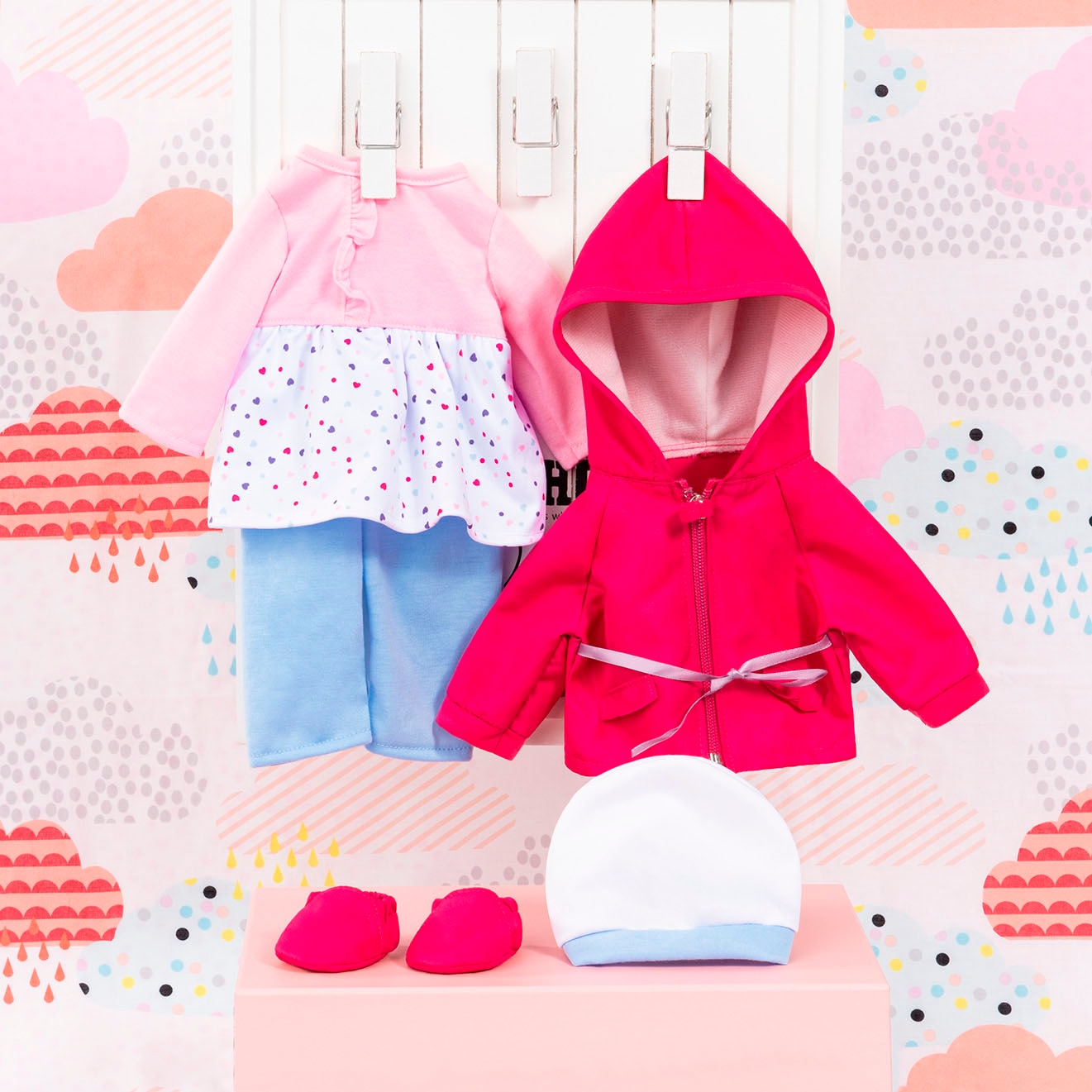 Bayer Puppenkleidung »Kleid/Hose pink/bl.«