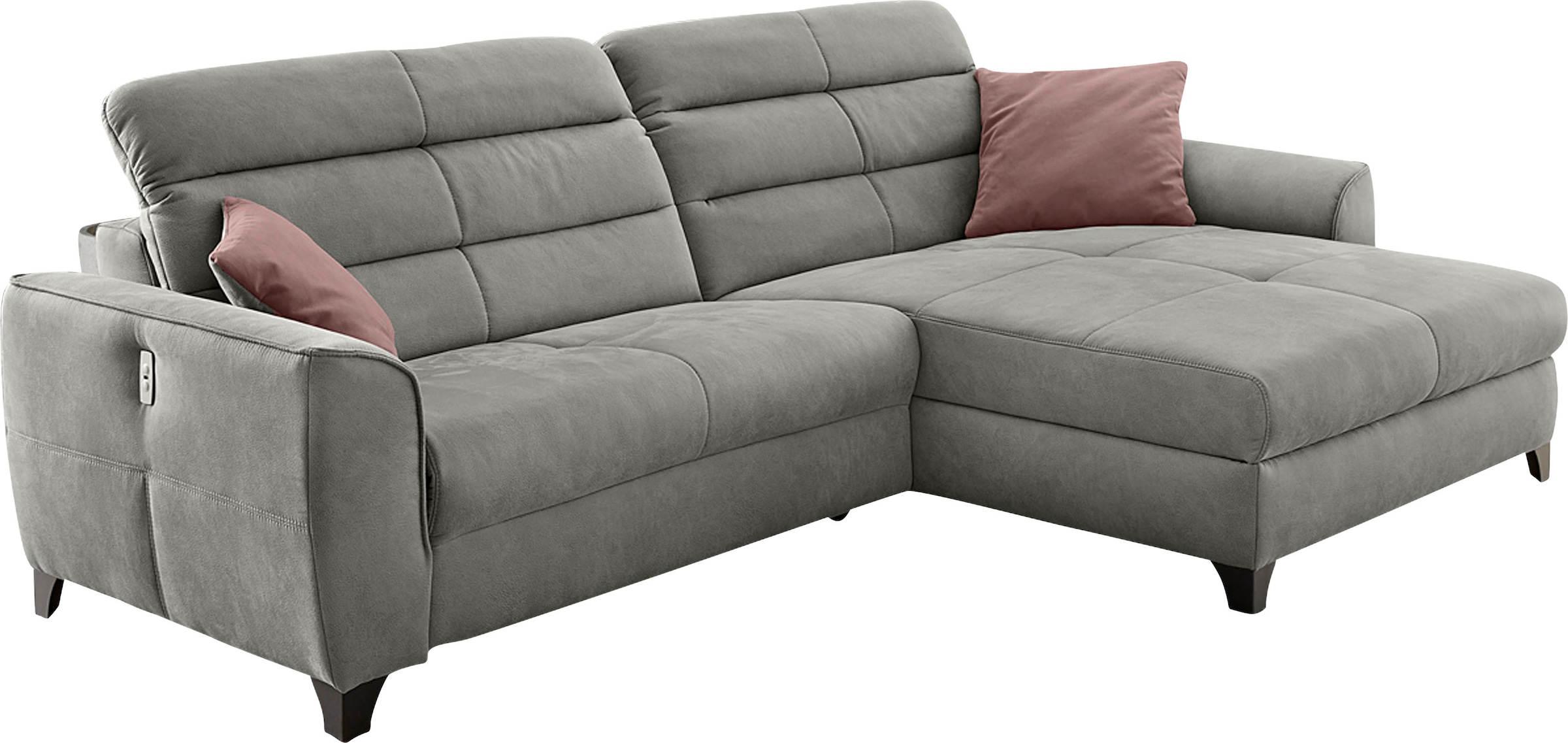 Jockenhöfer Gruppe Ecksofa »Double One L-Form, B: 288 cm, 2x120 cm breite, elektr. Relaxfunktionen« mit 2x 120cm breiten, elektromotorischen Relaxfunktionen