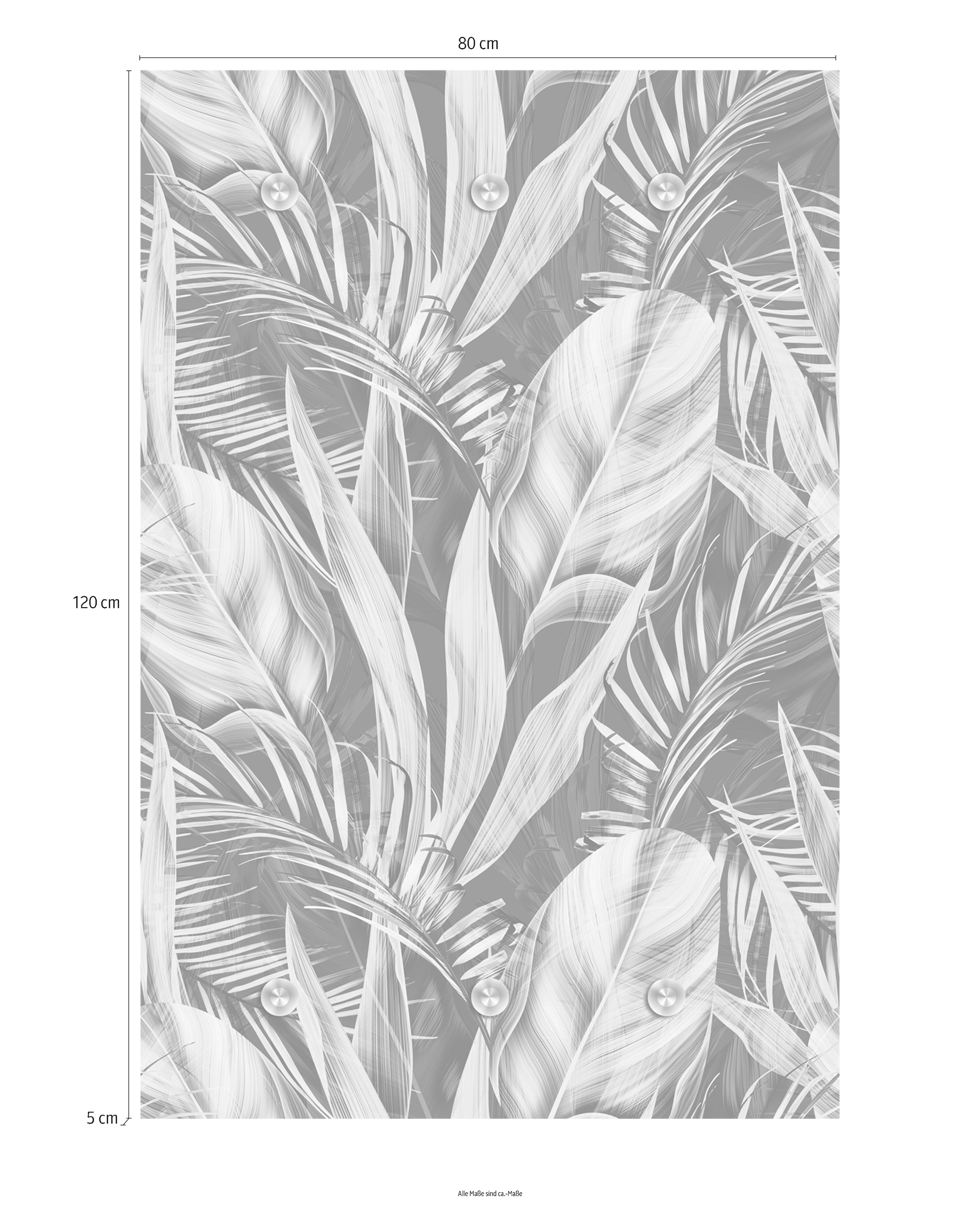 queence Garderobenleiste »Dschungel« mit 6 Haken, 80 x 120 cm