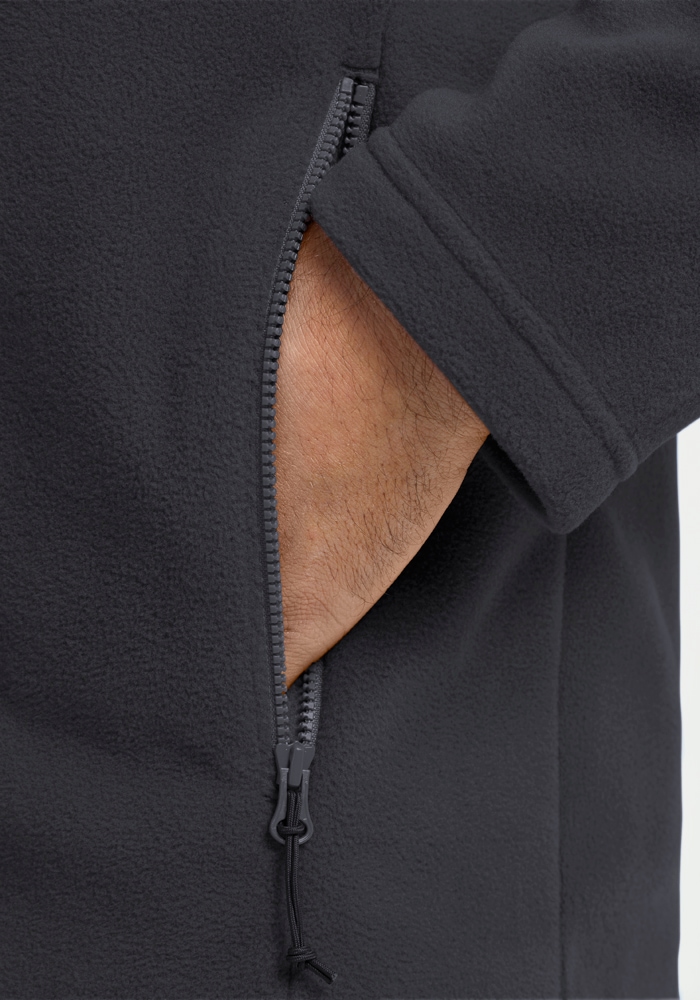 Jack Wolfskin Fleecejacke »TAUNUS 100 FZ M« mit Reissverschluss, winddicht, windabweisend, atmungsaktiv, wärmend
