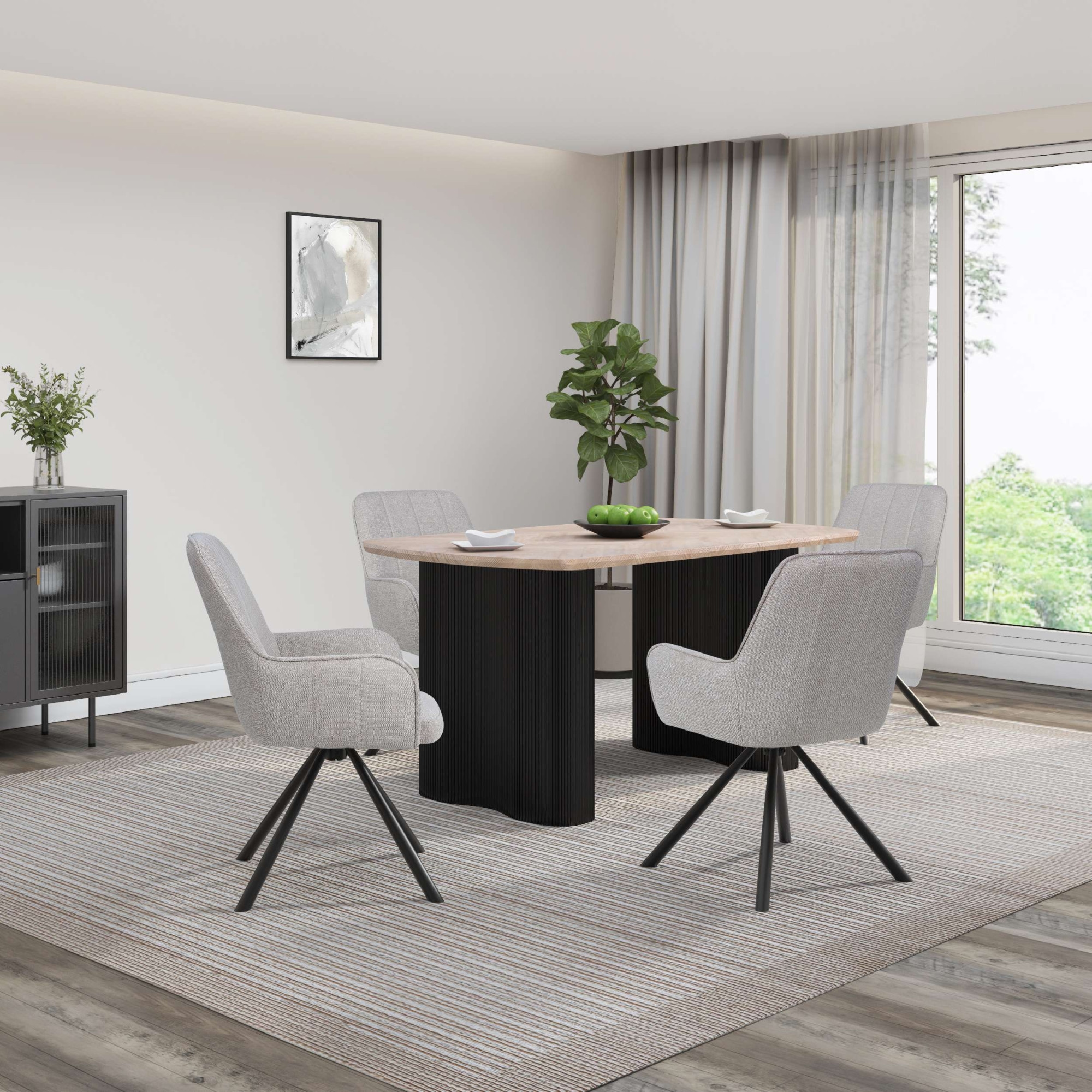 GOODproduct Esszimmerstuhl »Flaurent« () 2 Stk.gepolsterte Rückenlehne, Armlehne und Sitzfläche, Sitzhöhe 50 cm