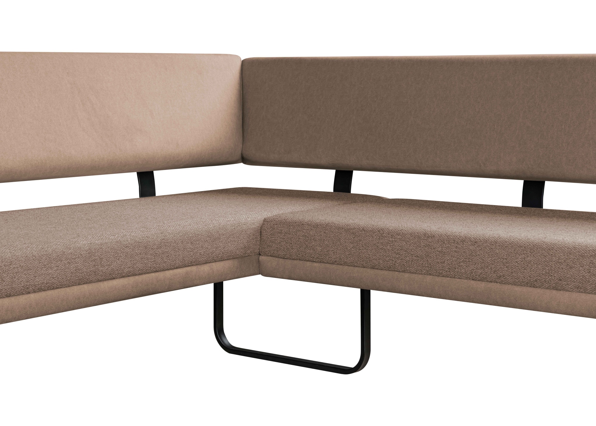 GOODproduct Eckbankgruppe »Gabi Essecke, Sitzgruppe, Eckbankgruppe, Küchenbankgruppe« Set, 4tlg, 4 tlg. tlg. Gestell aus matt-schwarzem Flachmetall, stabil, 2-Stoff-Design